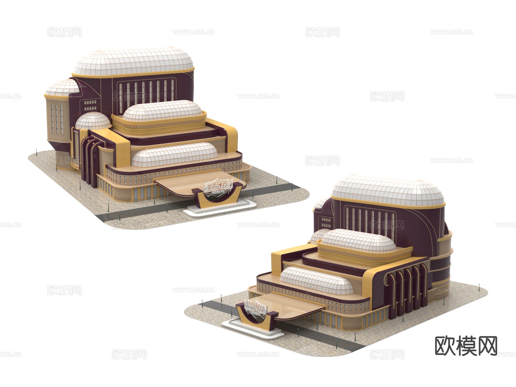 艺术城堡建筑3d模型