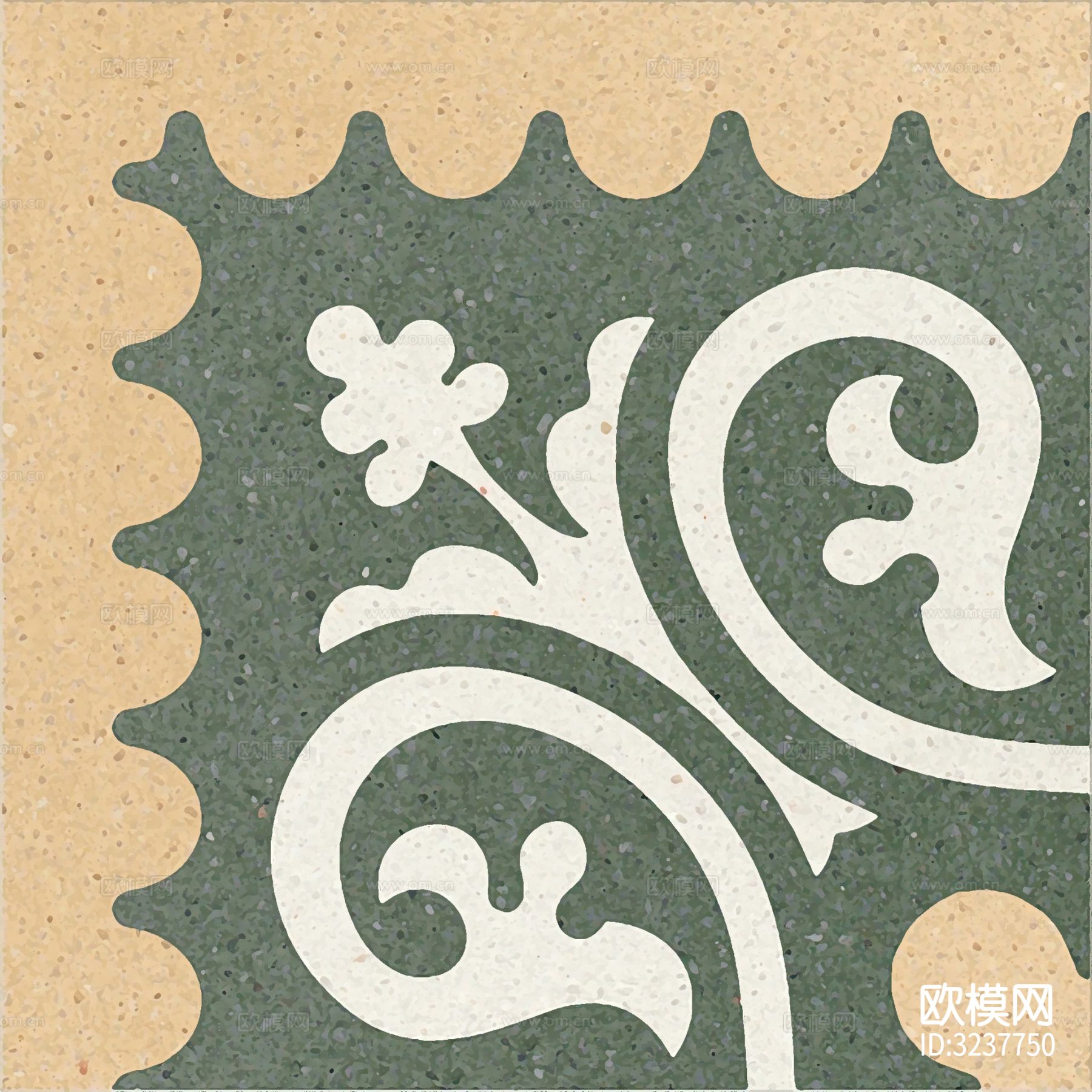 水磨石花砖贴图下载