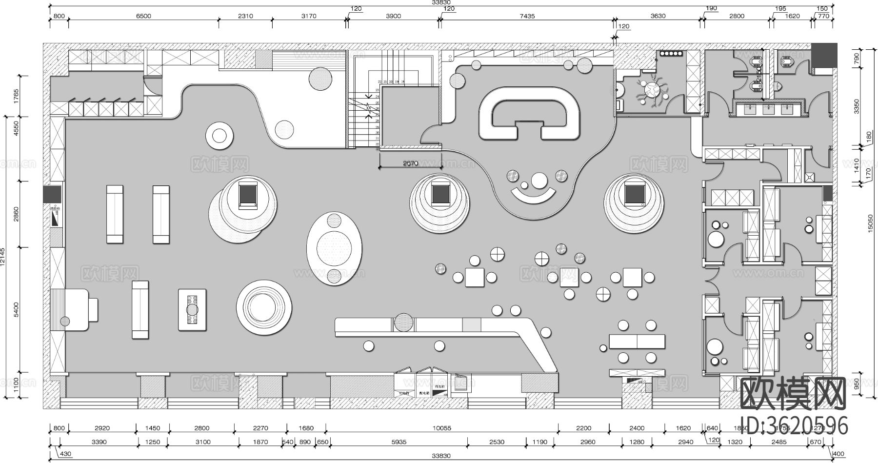 宠物超市 宠物店CAD平面图下载