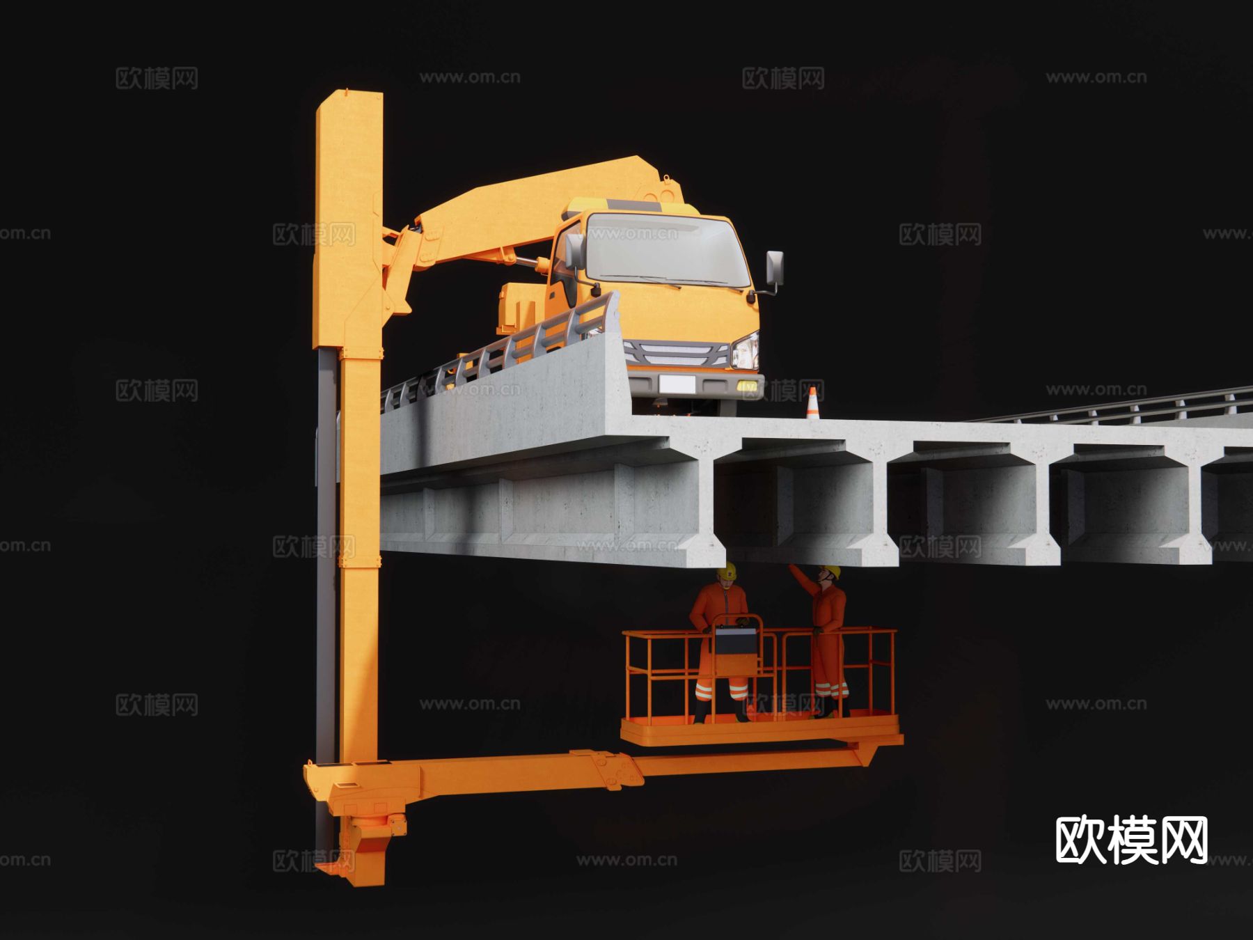 桥梁检测车su模型下载（渲染图5）