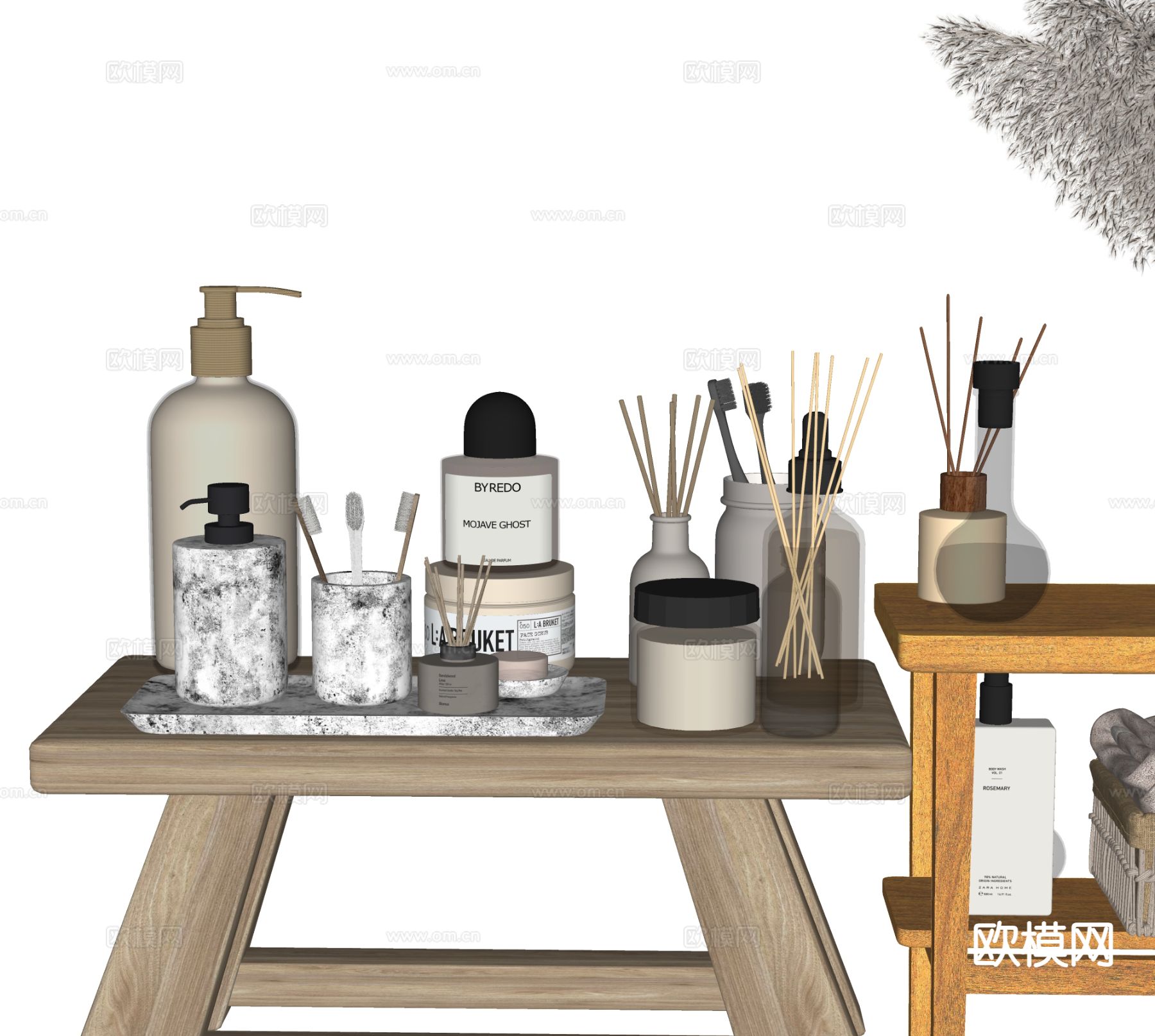 洗护用品 卫浴用品su模型下载（渲染图1）