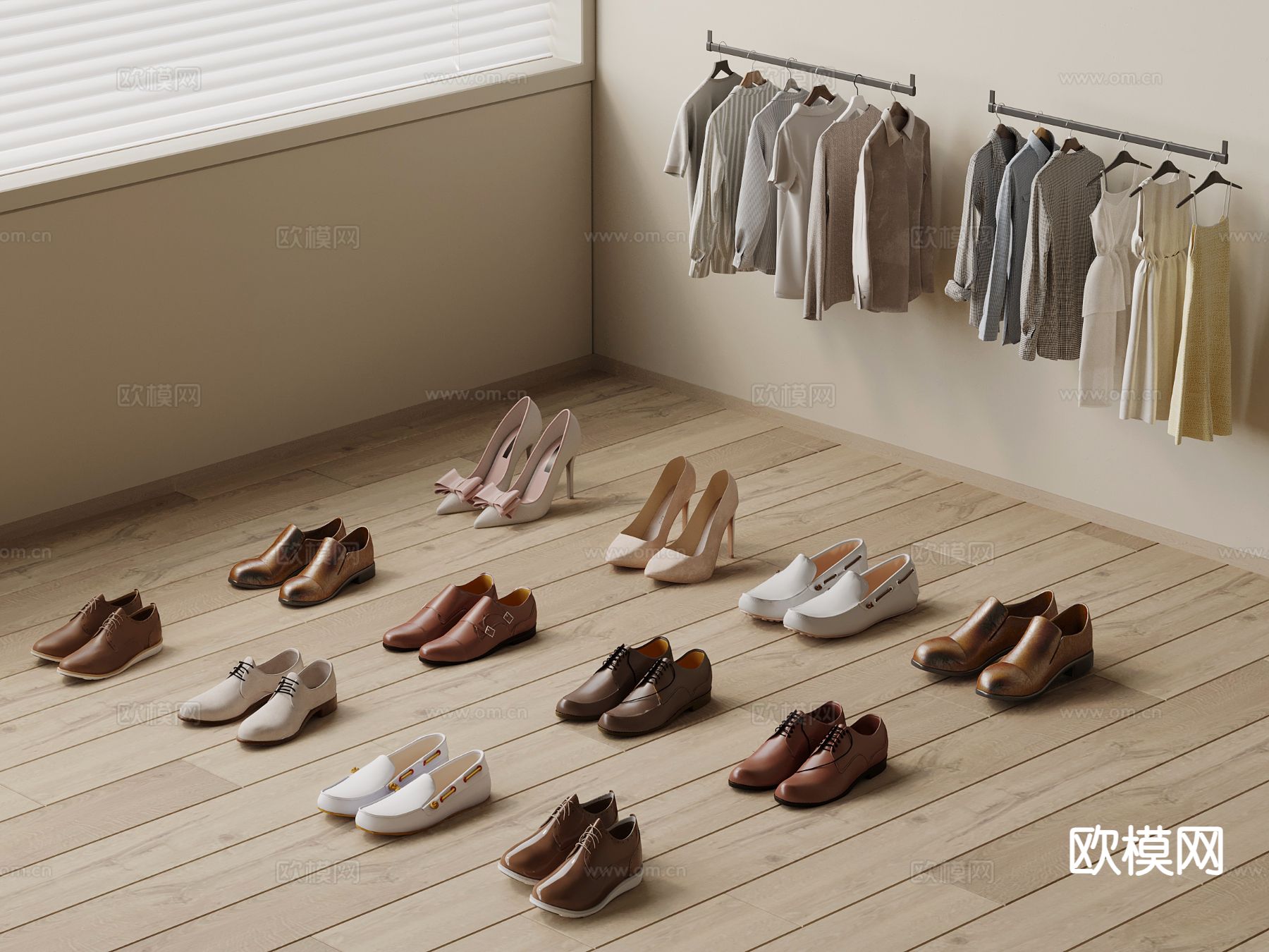 衣服 鞋帽 服饰su模型下载（渲染图2）