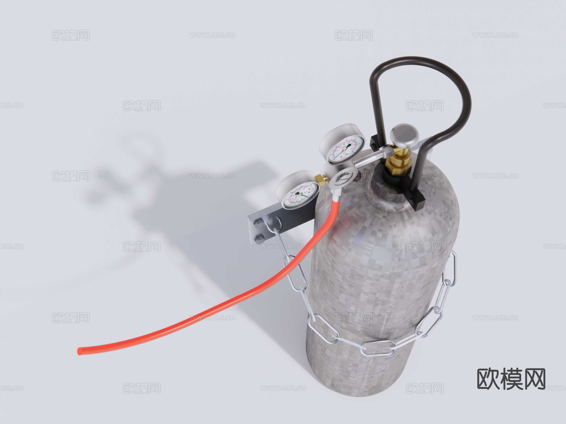 工业设备 二氧化碳气瓶su模型下载（渲染图3）
