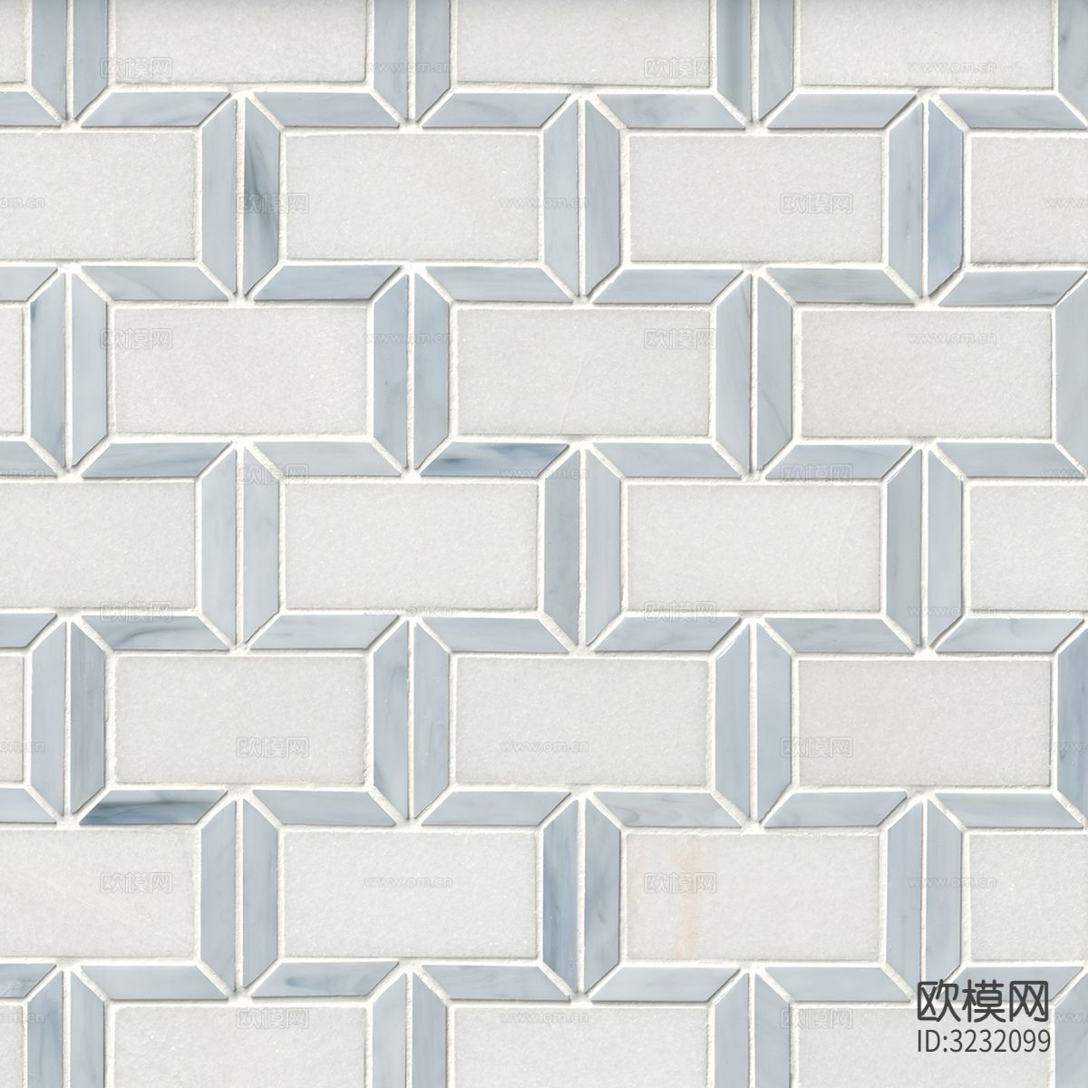 白色石材纹长条砖条形砖厨卫砖贴图下载