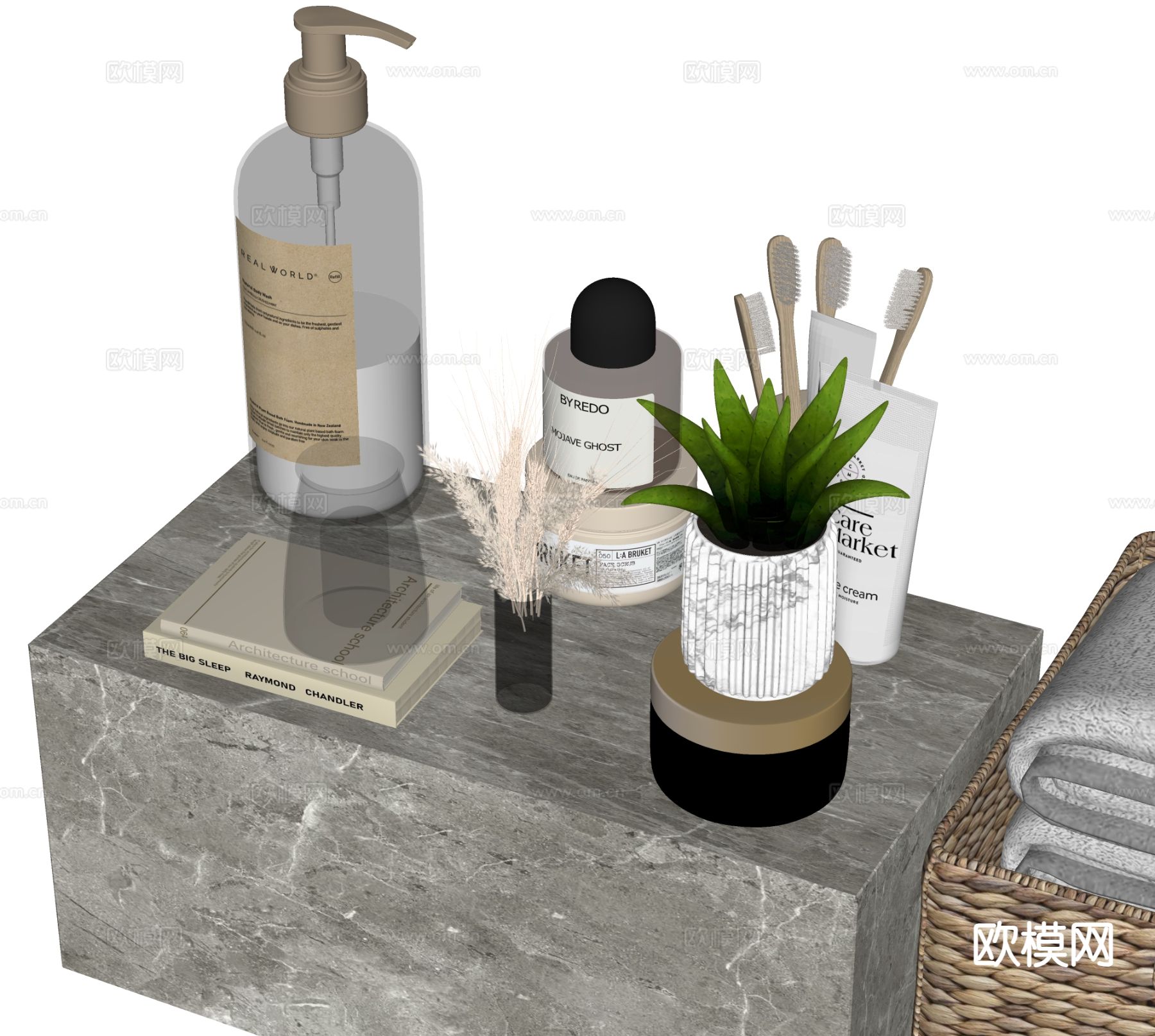 洗护用品 卫浴用品su模型下载（渲染图1）