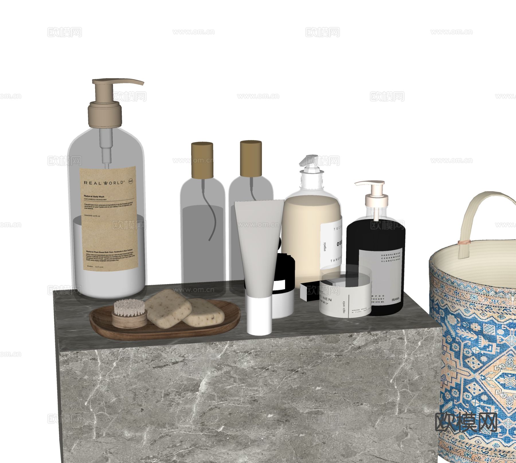 洗护用品 卫浴用品su模型下载（渲染图1）