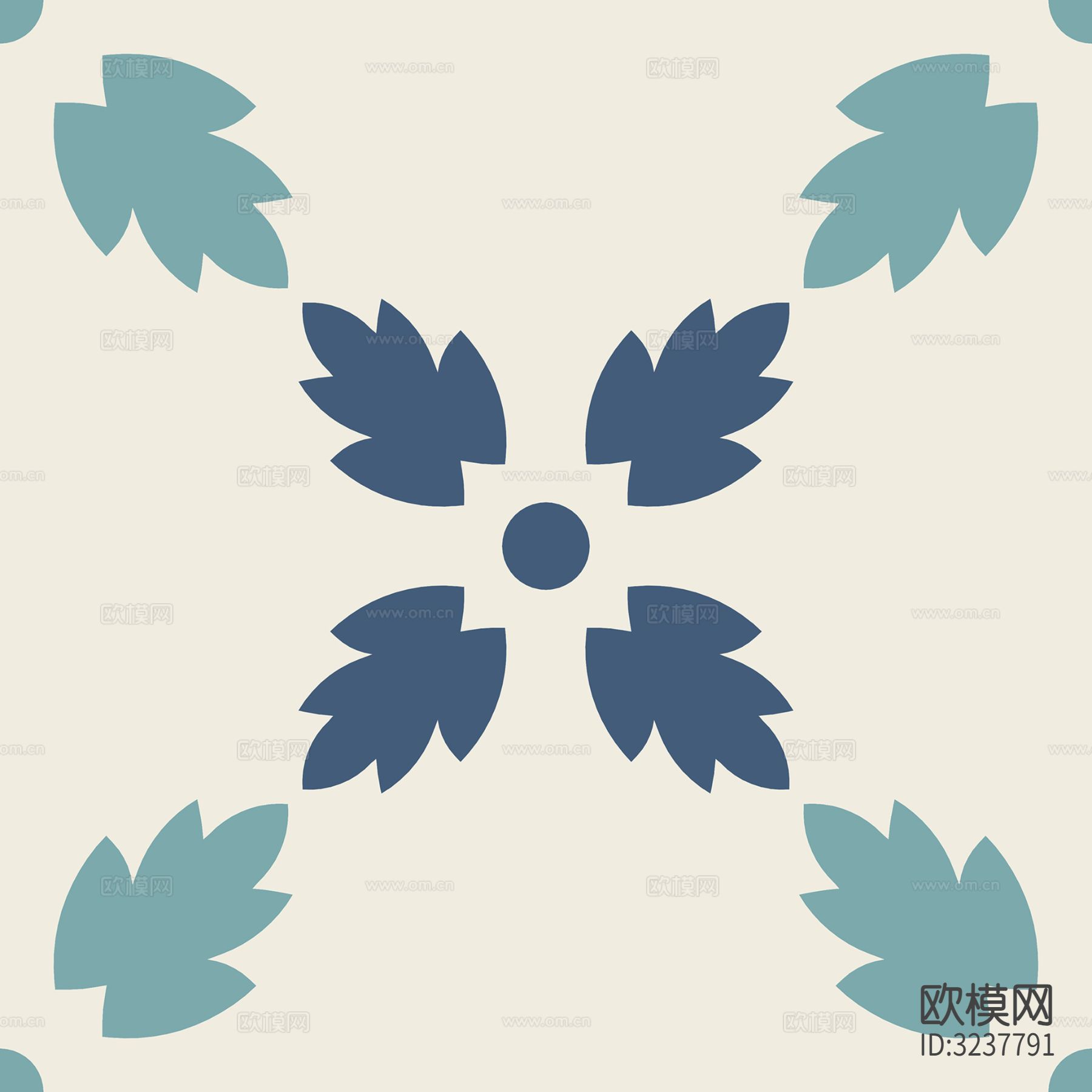 白色现代简约水磨石花砖贴图下载