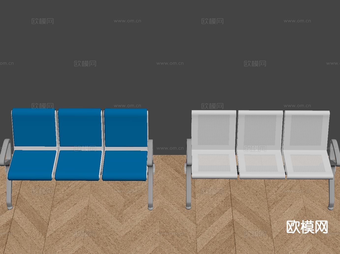 公共椅 连排椅 公用椅su模型下载（渲染图1）