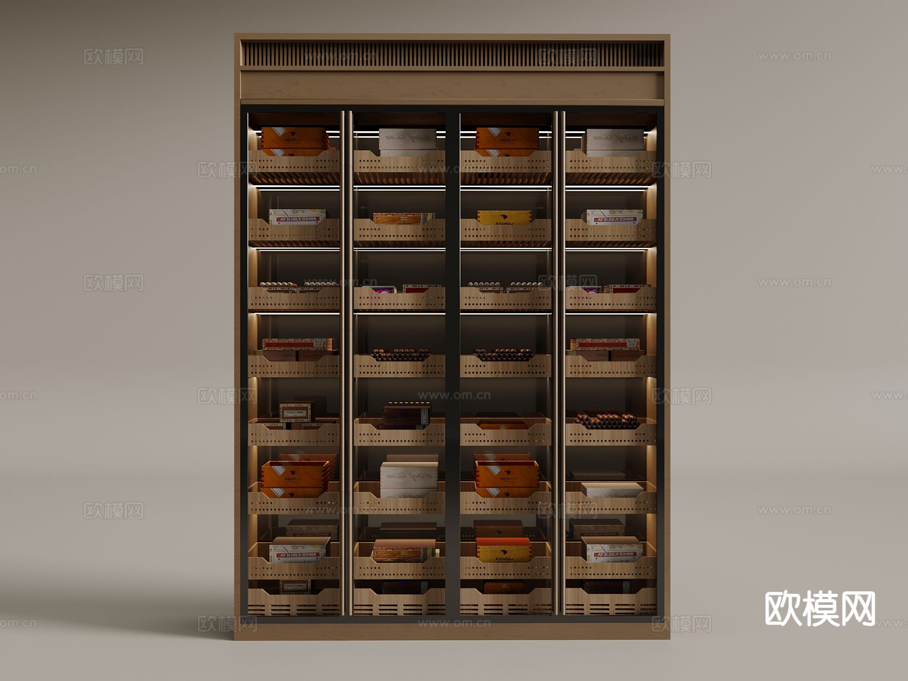 雪茄柜 雪茄盒su模型下载（渲染图2）
