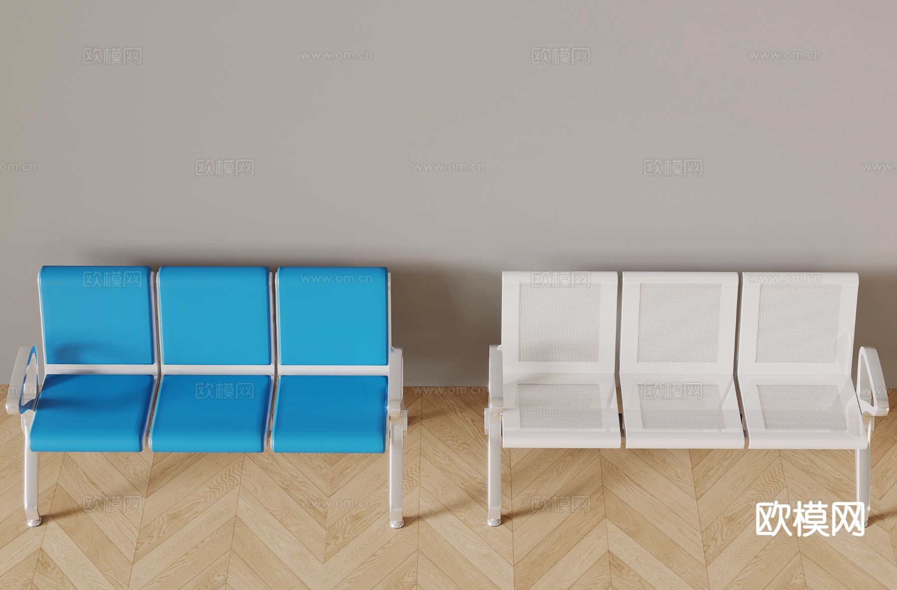 公共椅 连排椅 公用椅su模型下载（渲染图2）