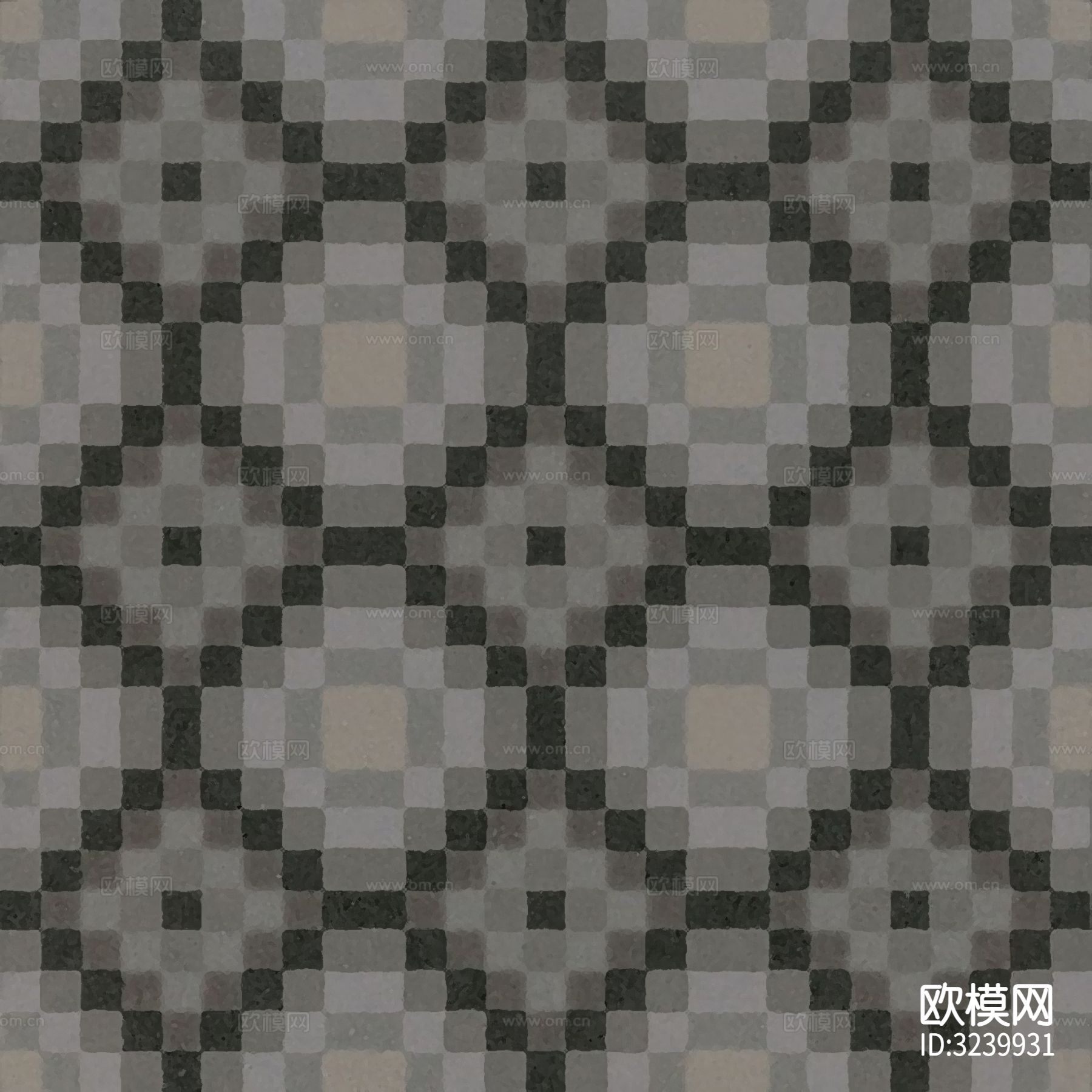 黑色现代简约花砖贴图下载