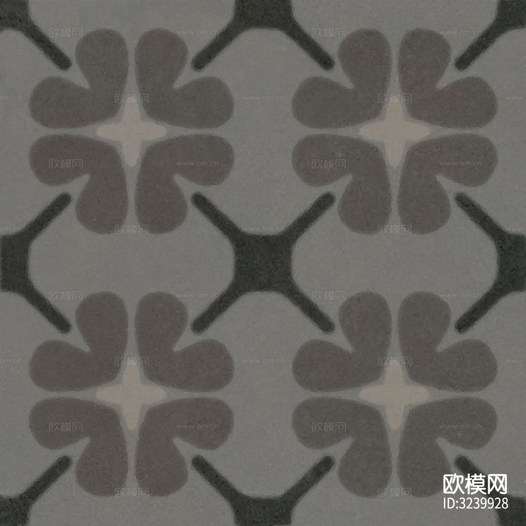 黑色现代简约花砖贴图下载