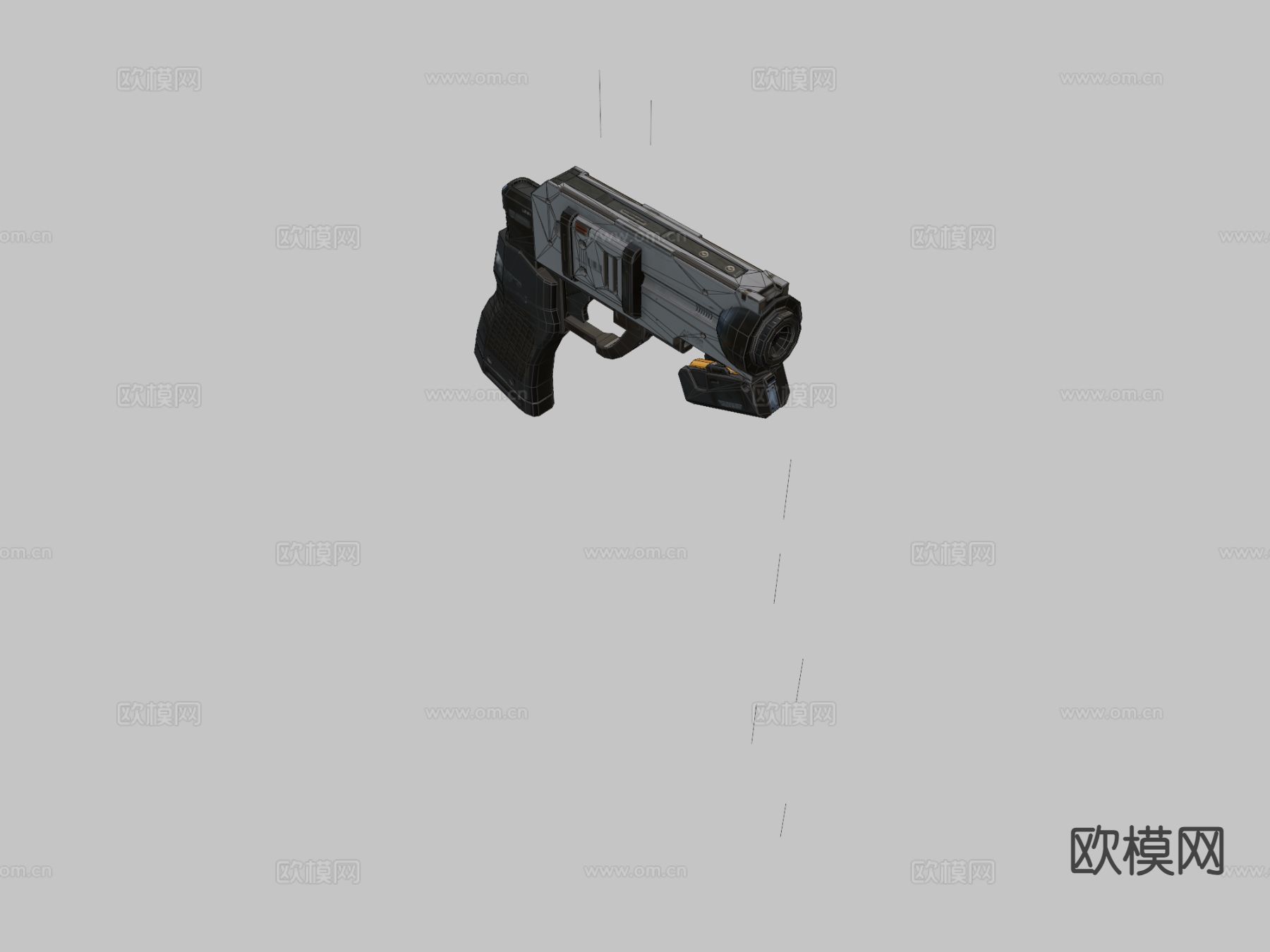科幻激光手枪su模型下载（渲染图1）