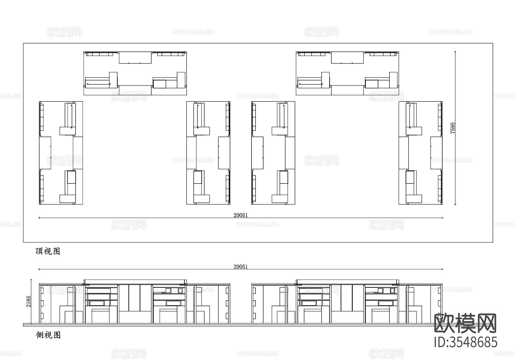 街头集市CAD平面图下载