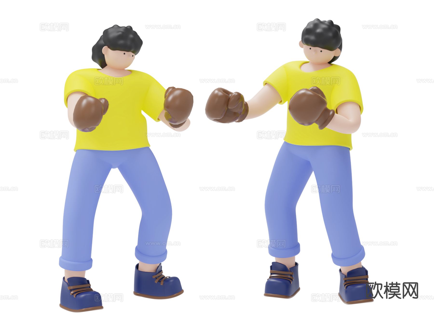 动漫人物 卡通角色su模型下载（渲染图2）