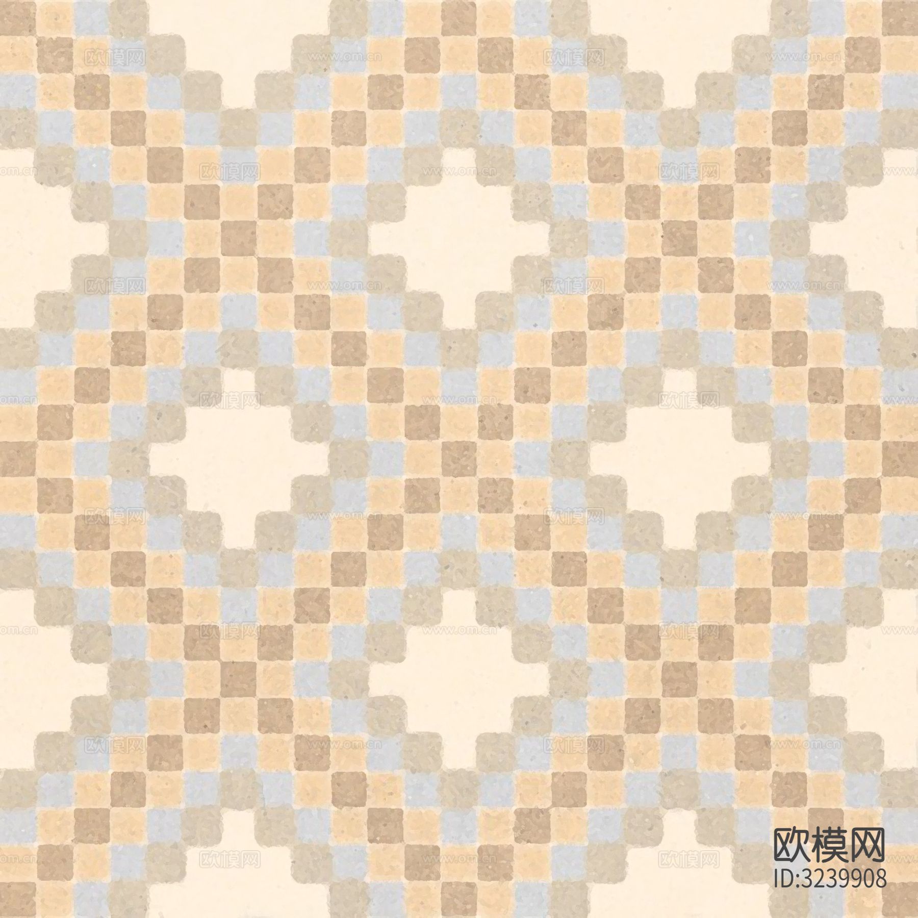 米色现代简约花砖贴图下载