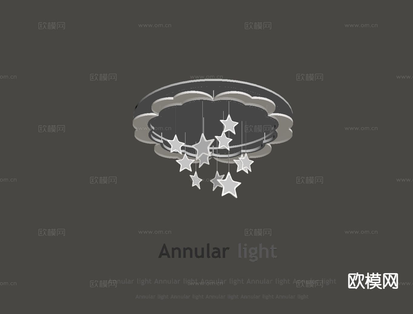 现代吸顶灯 儿童吸顶灯su模型下载（渲染图1）