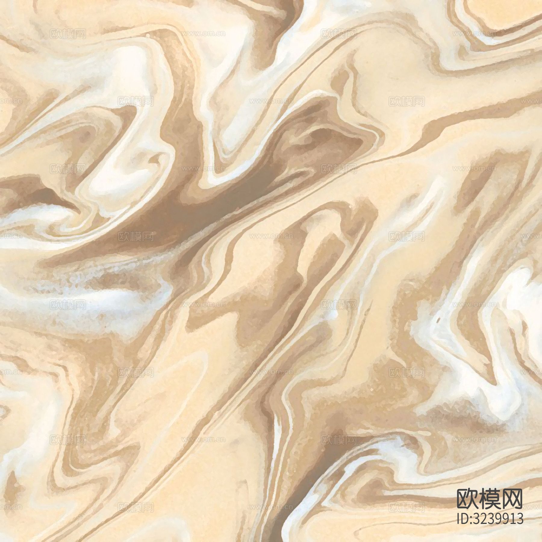 米色现代简约花砖贴图下载（渲染图5）