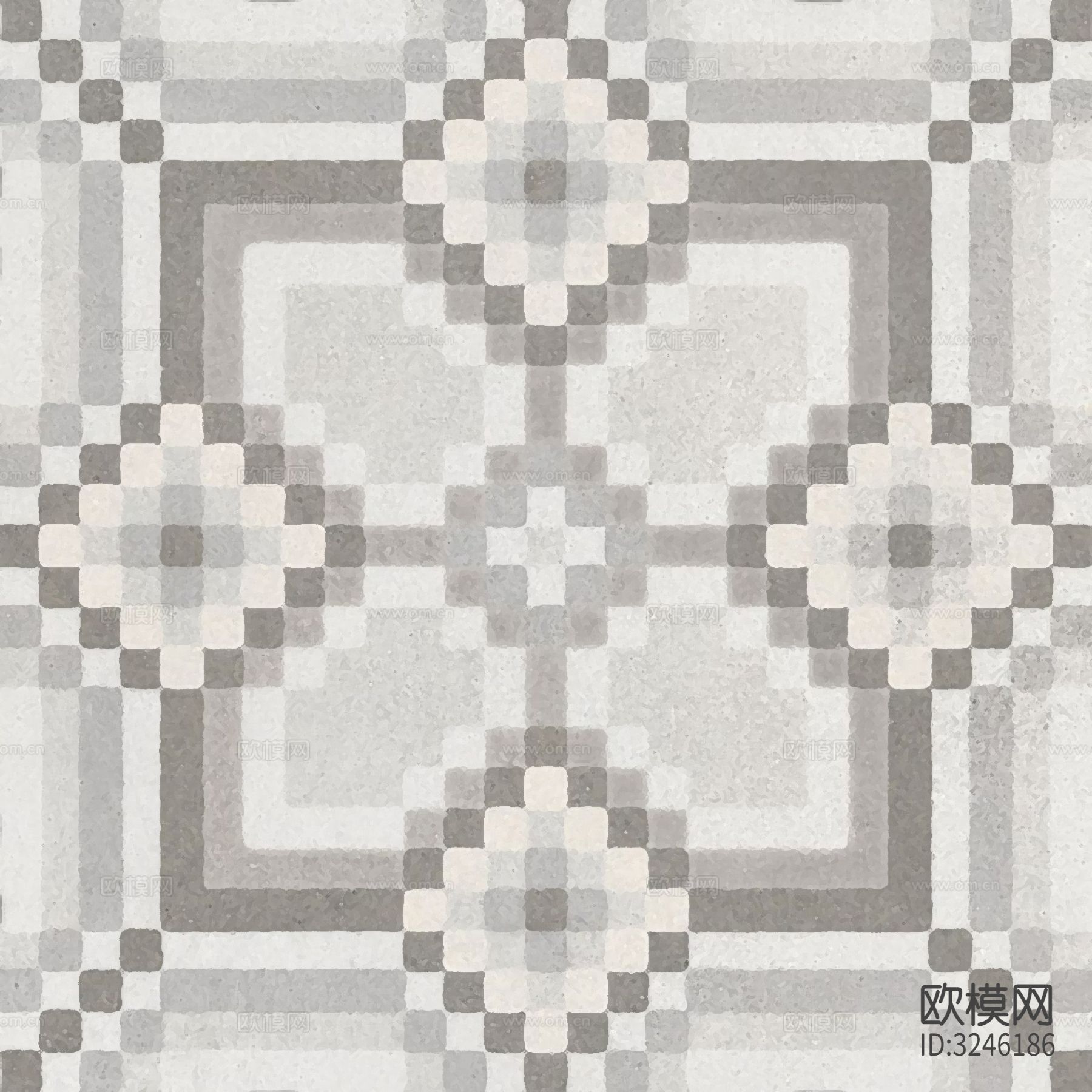 灰色现代简约花砖贴图下载