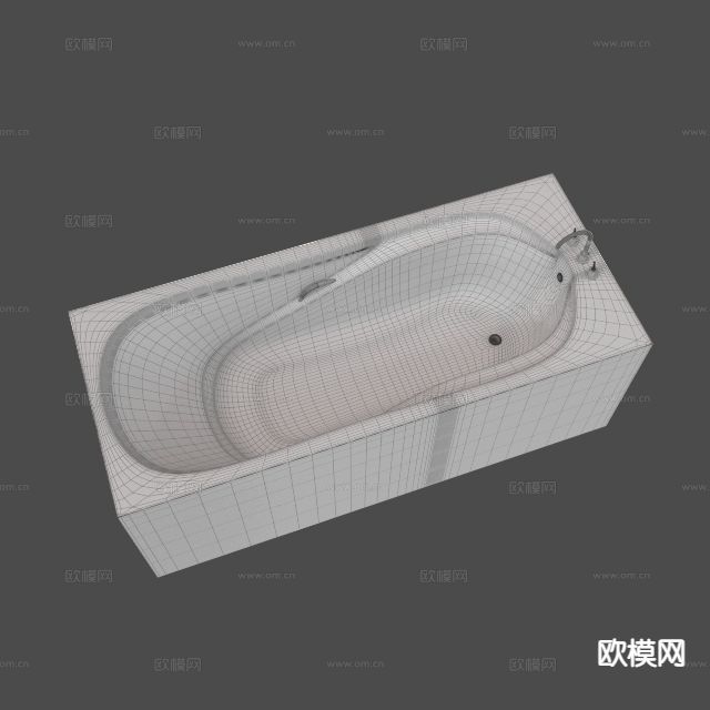 现代浴缸3d模型下载（渲染图3）