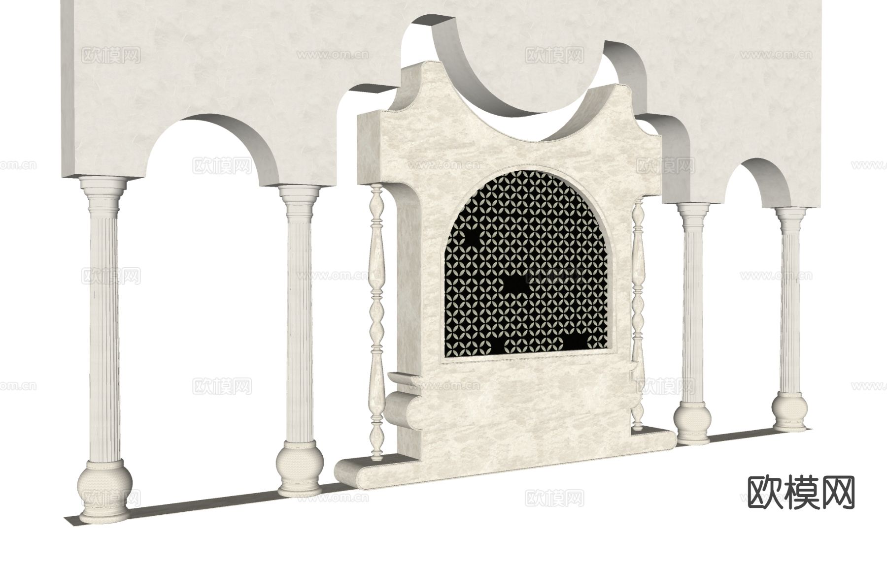 柱子 圆柱su模型下载（渲染图1）