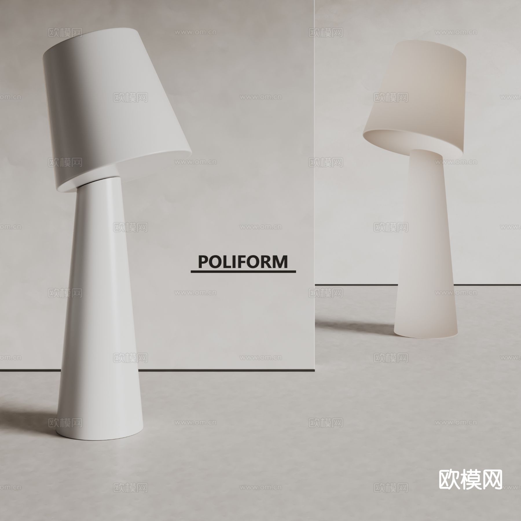 poliform 落地灯3d模型