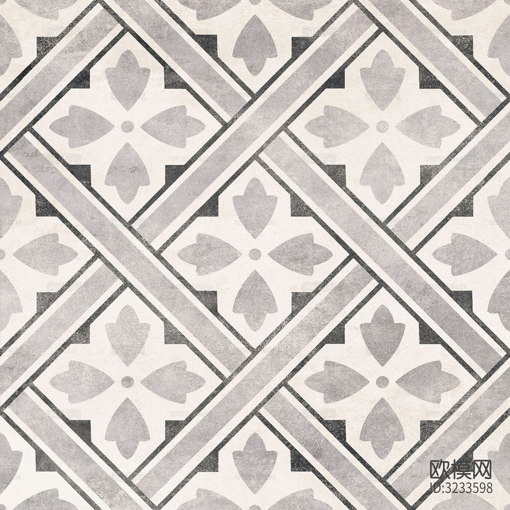 灰色现代花砖贴图下载
