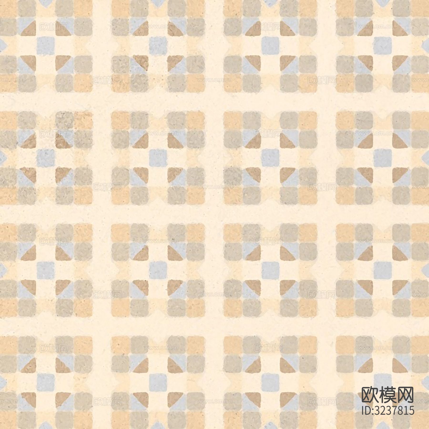 米色现代简约花砖贴图下载