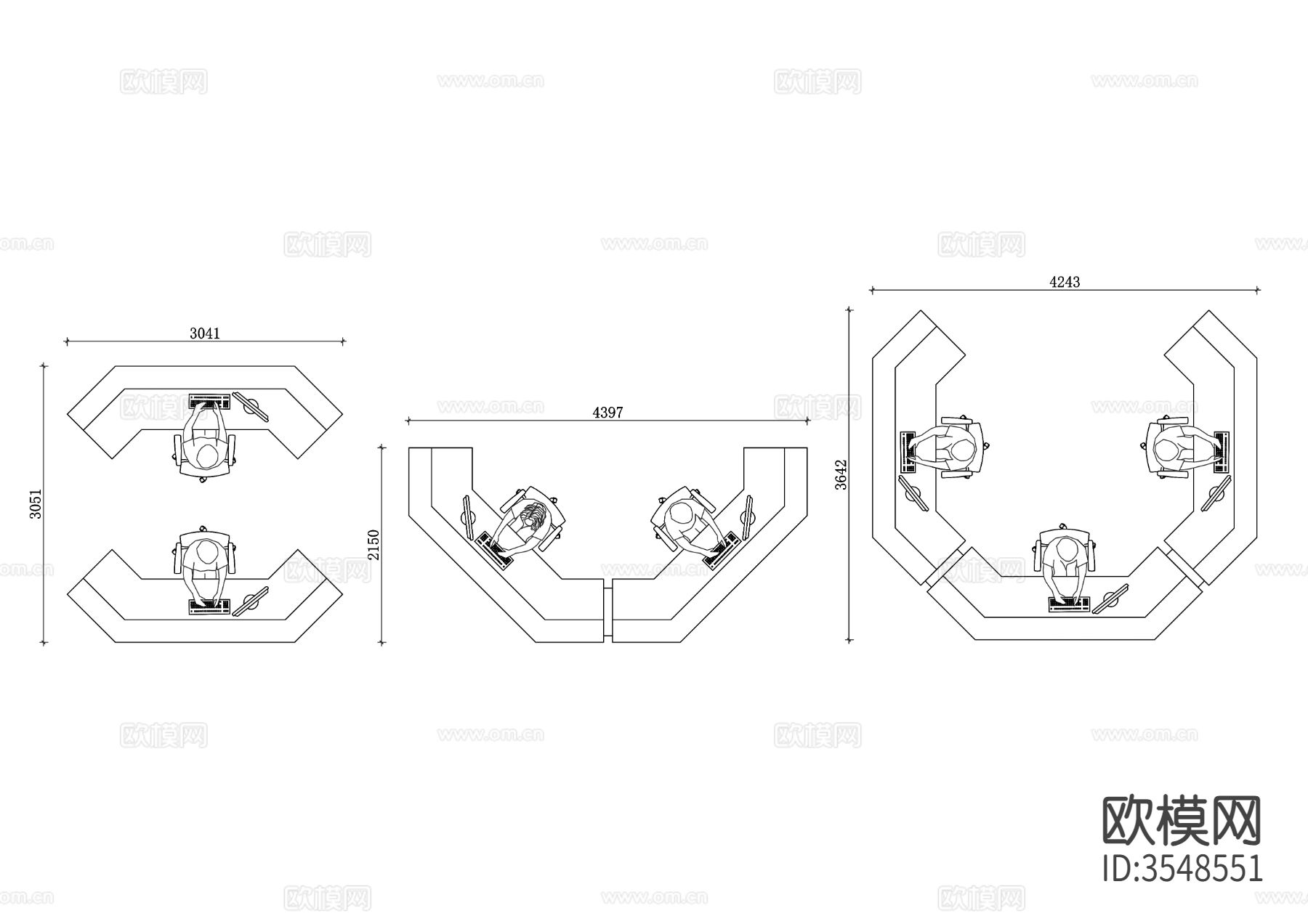 接待台CAD平面图下载