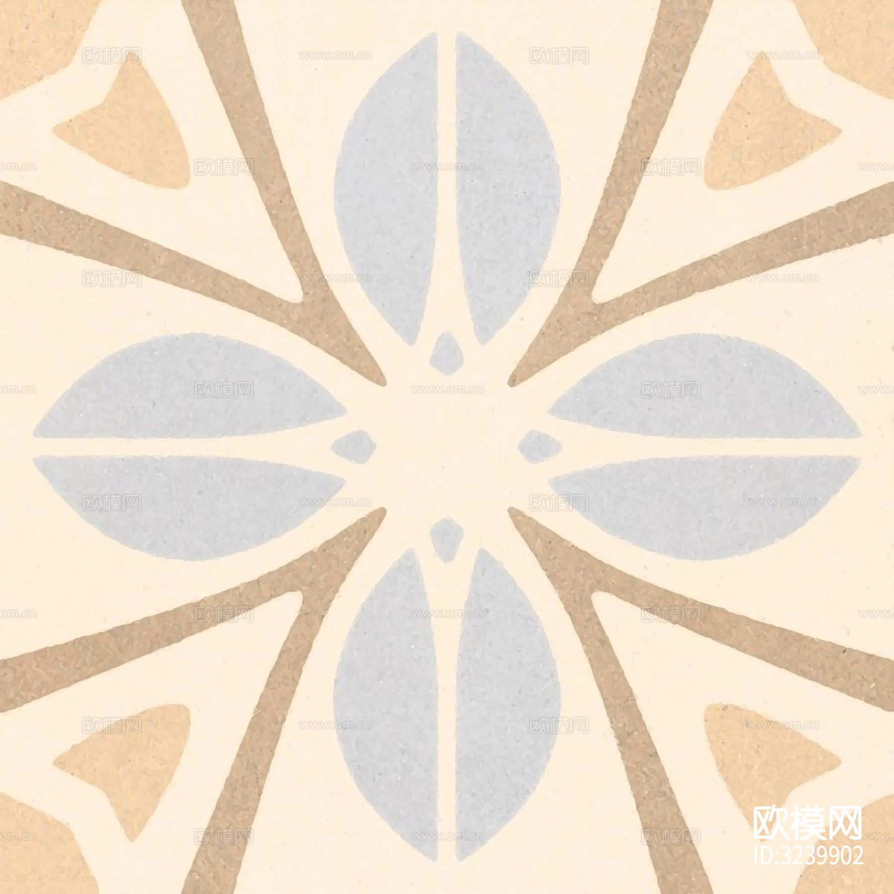 米色现代简约花砖贴图下载