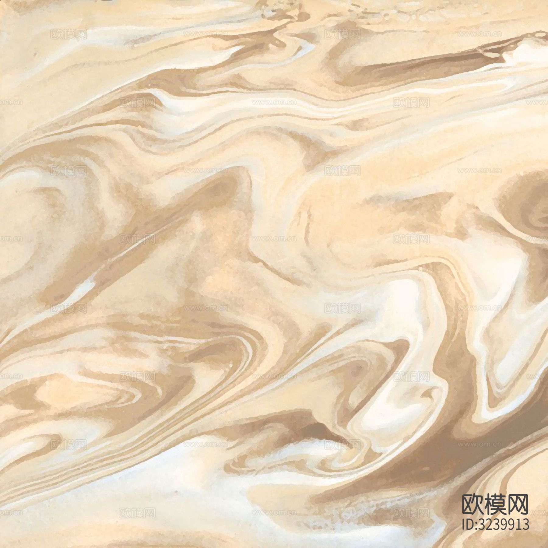 米色现代简约花砖贴图下载（渲染图1）