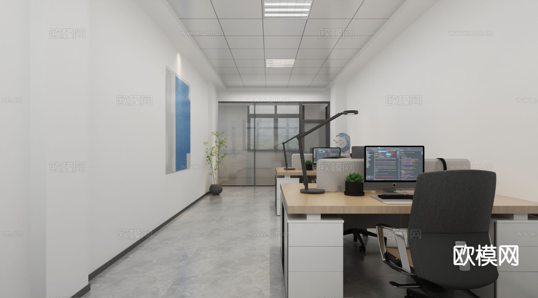 现代办公室 档案室su模型下载（渲染图3）