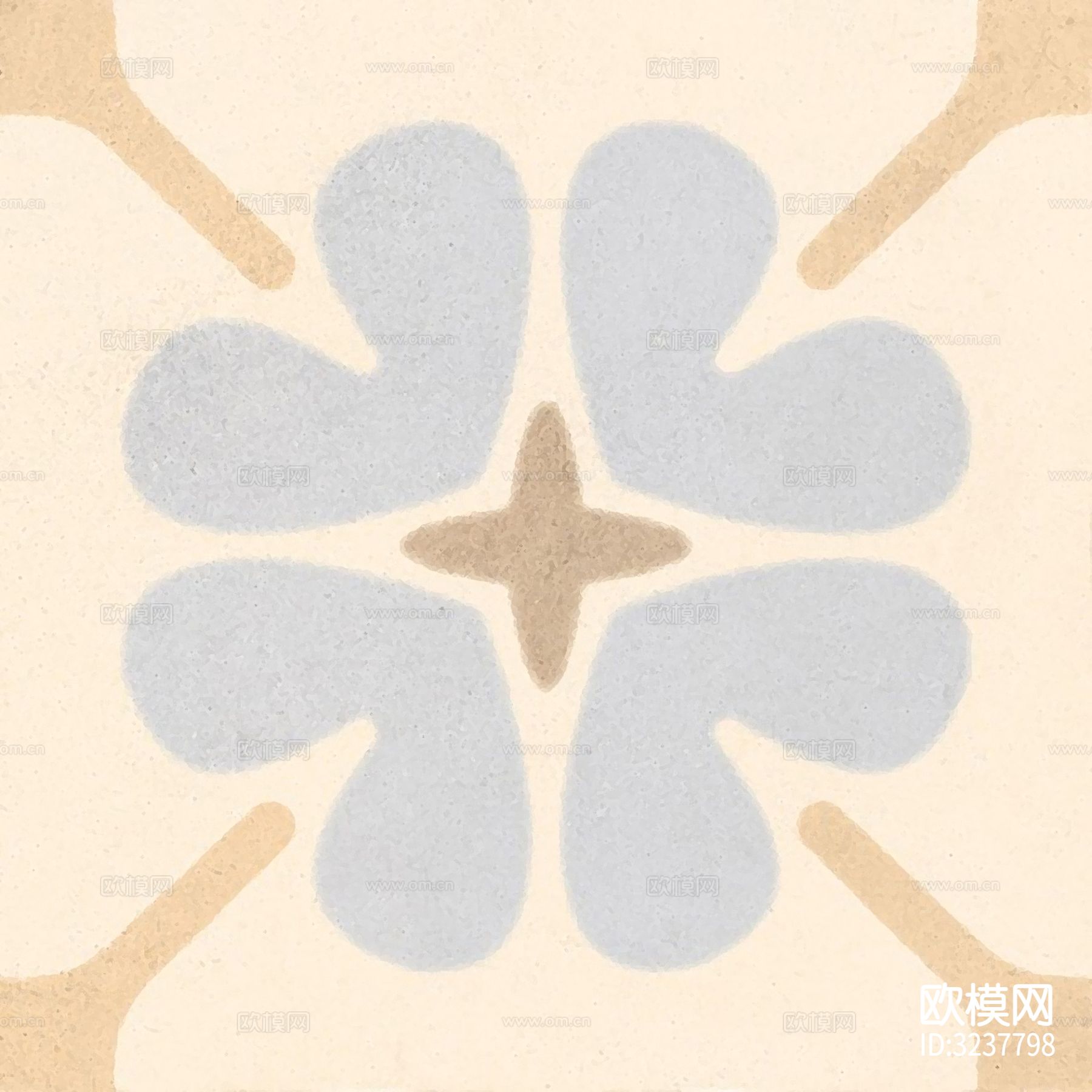 米色现代简约花砖贴图下载