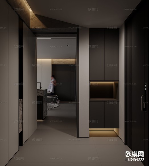 意式大平层装修效果图下载(渲染图2)
