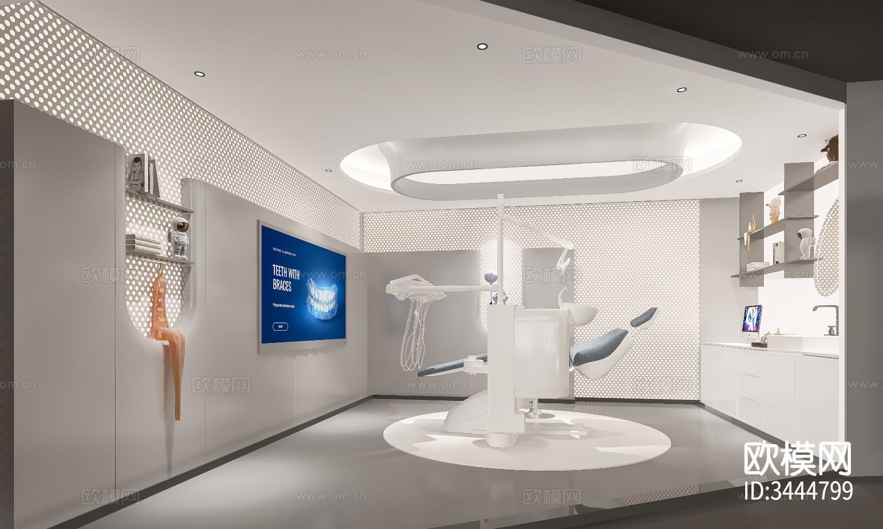 口腔医美 医院装修效果图下载（渲染图6）
