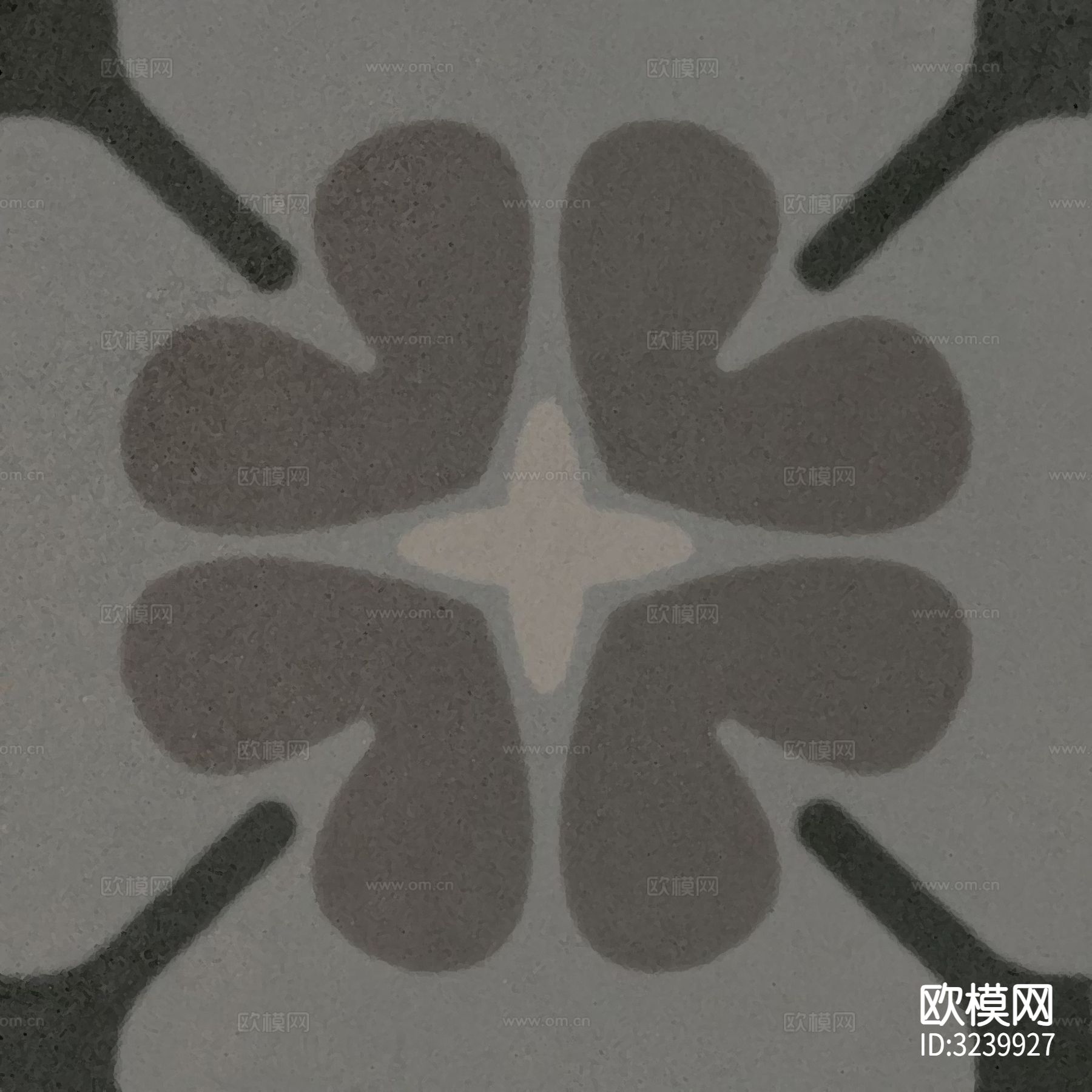 黑色现代简约花砖贴图下载