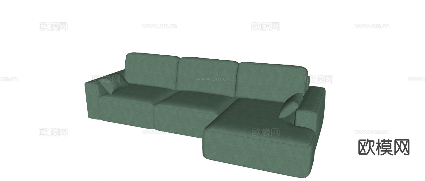 多人沙发su模型下载（渲染图1）