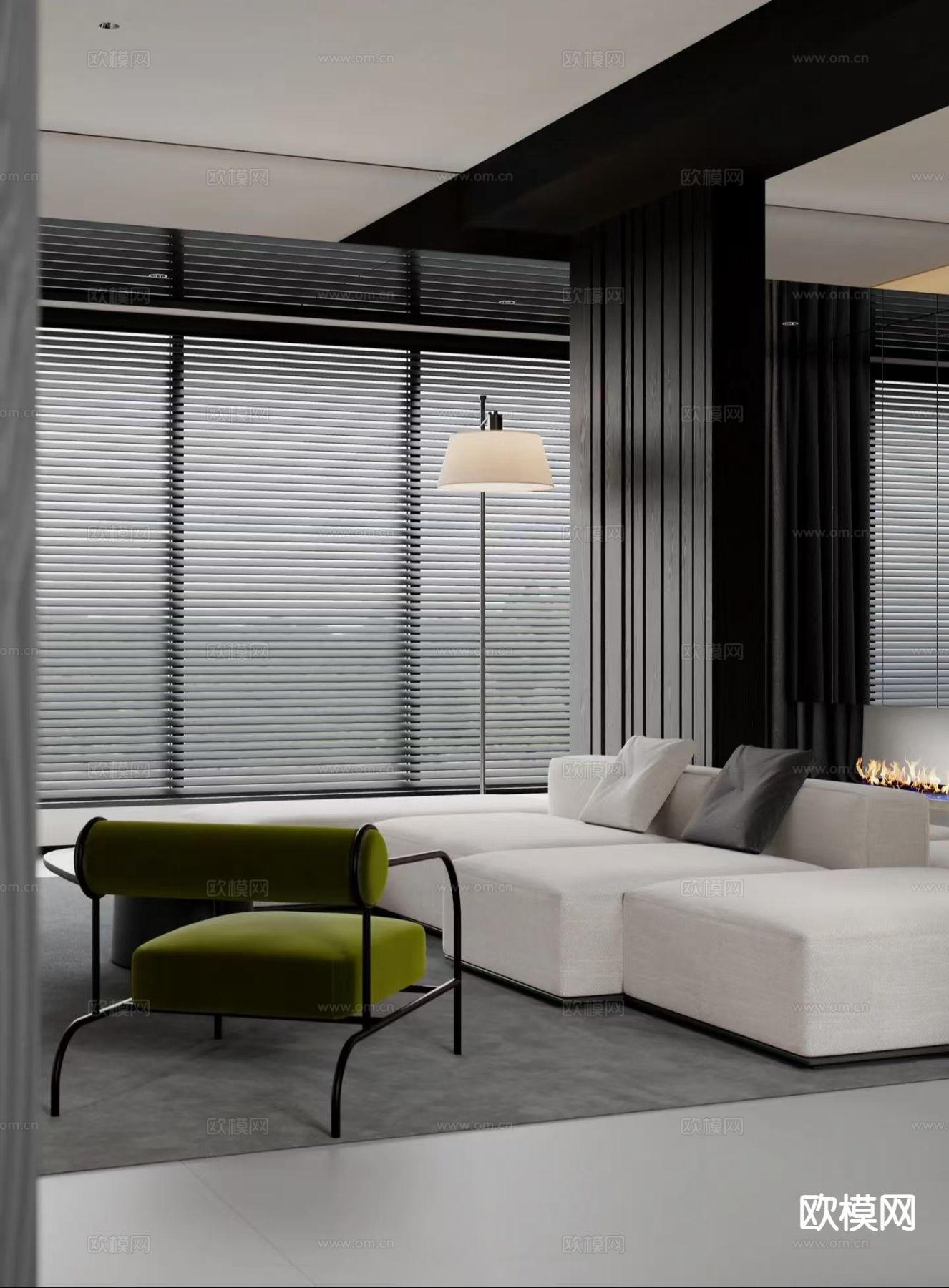 现代组合沙发3d模型下载