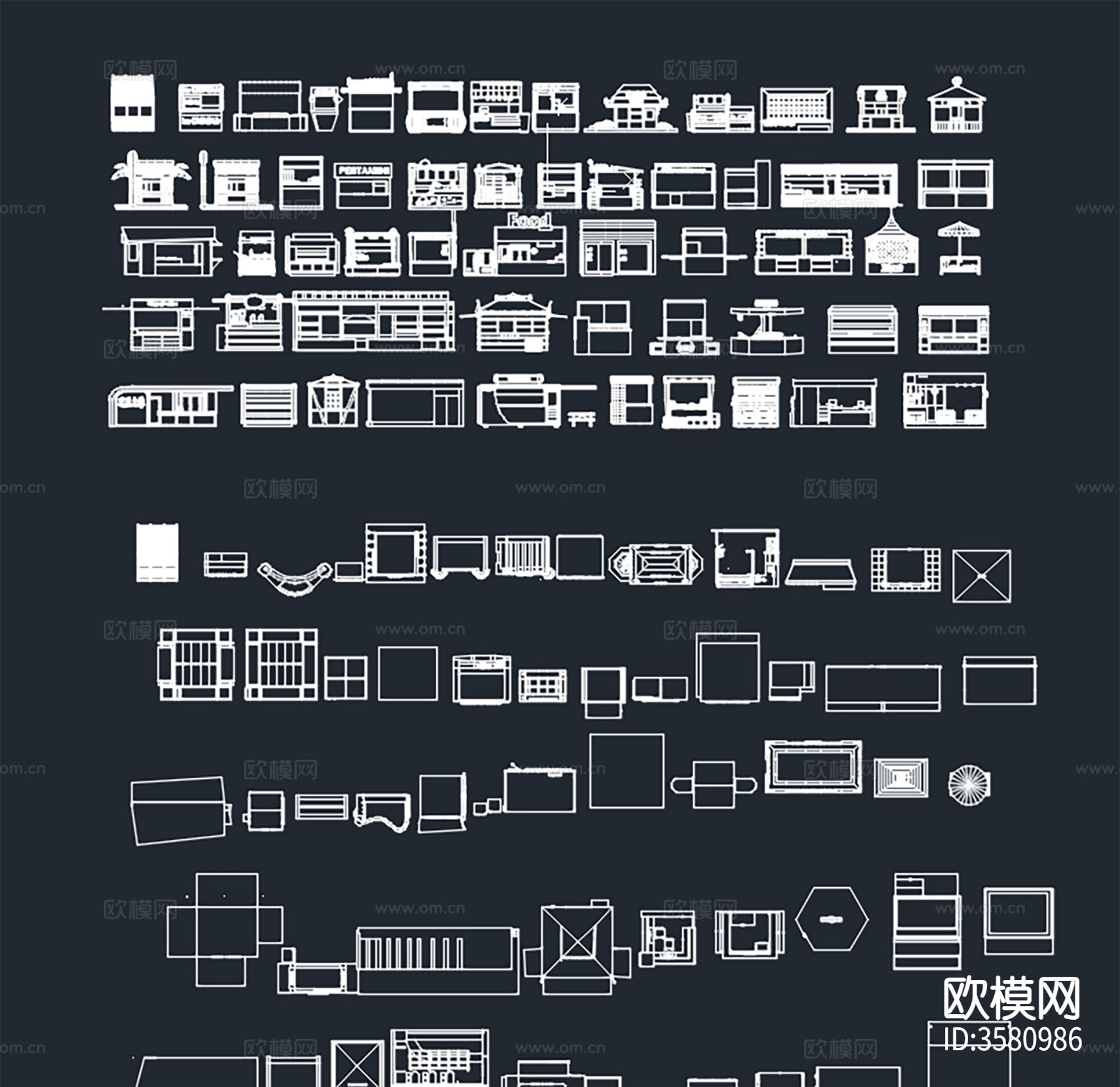网红售货亭CAD图库下载