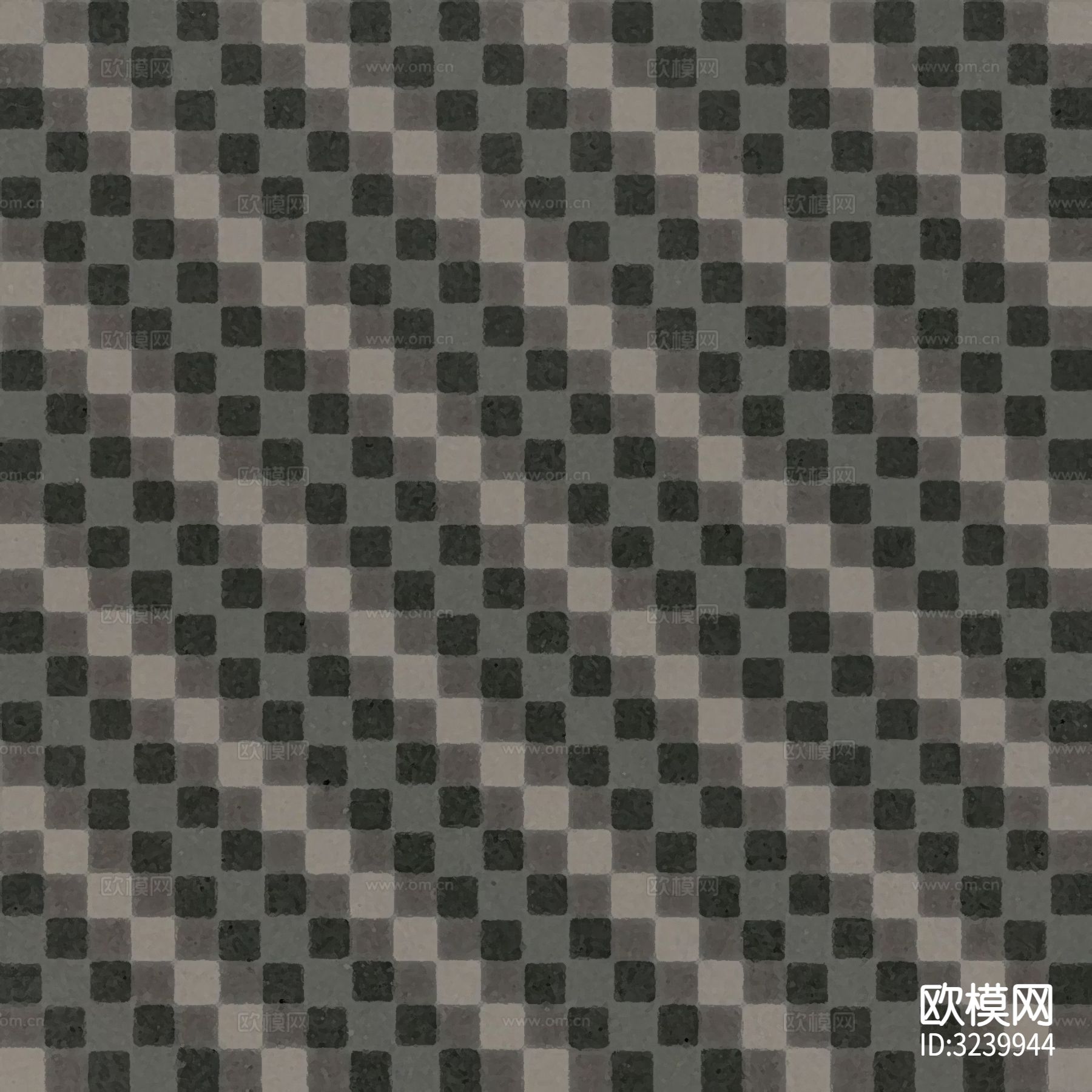 黑色现代简约花砖贴图下载