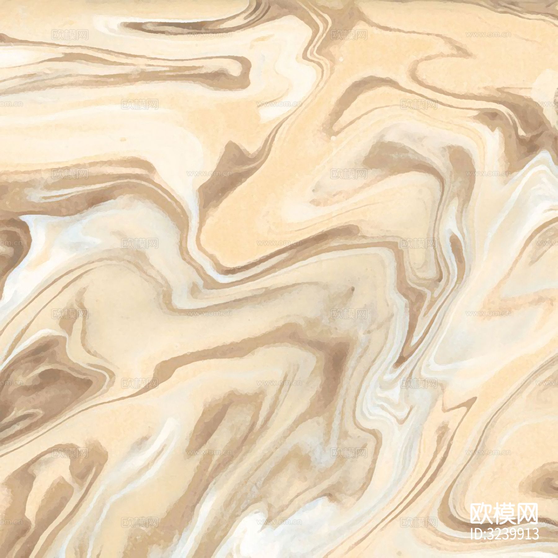 米色现代简约花砖贴图下载（渲染图4）