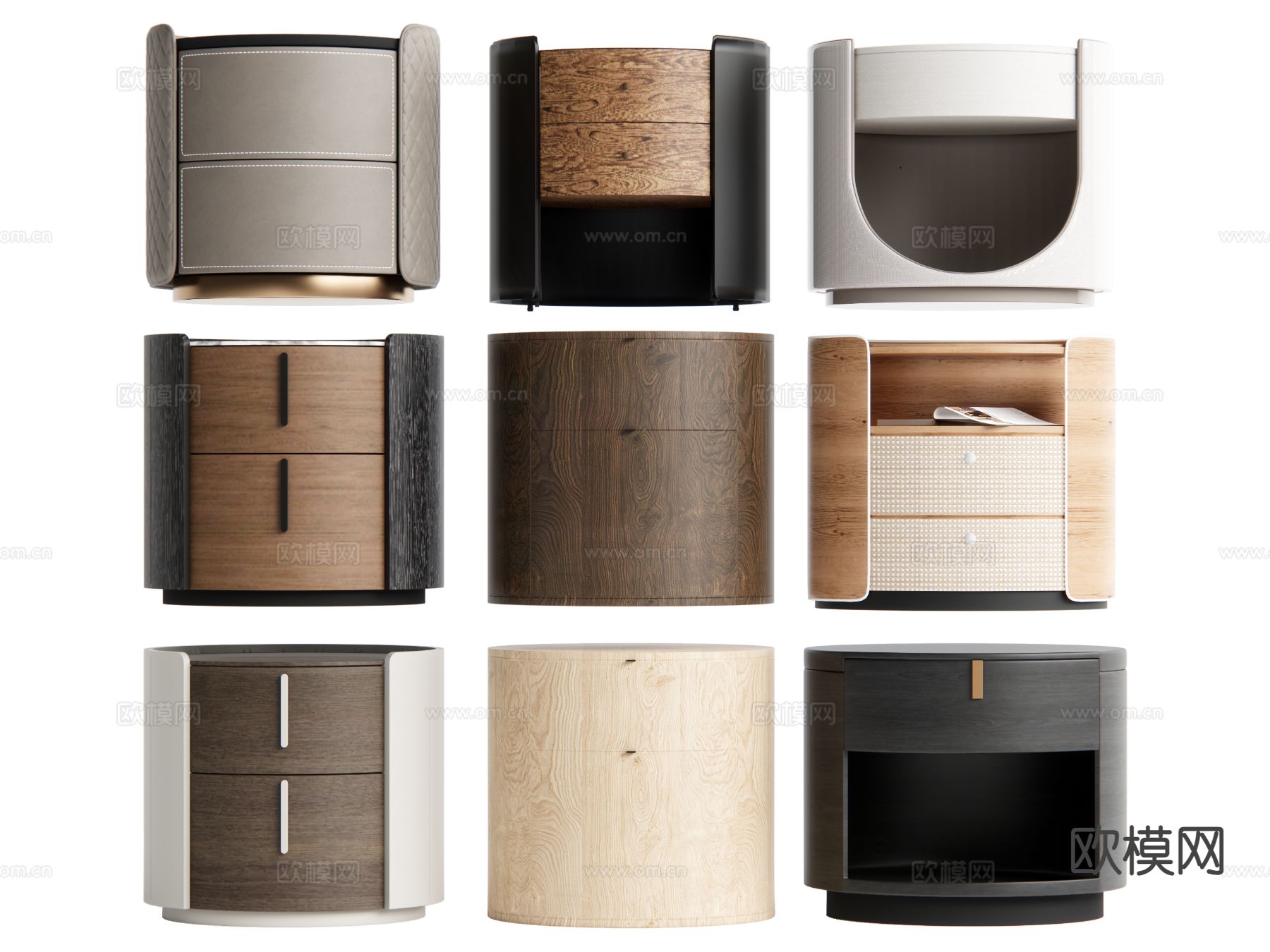 中古风床头柜su模型下载（渲染图2）
