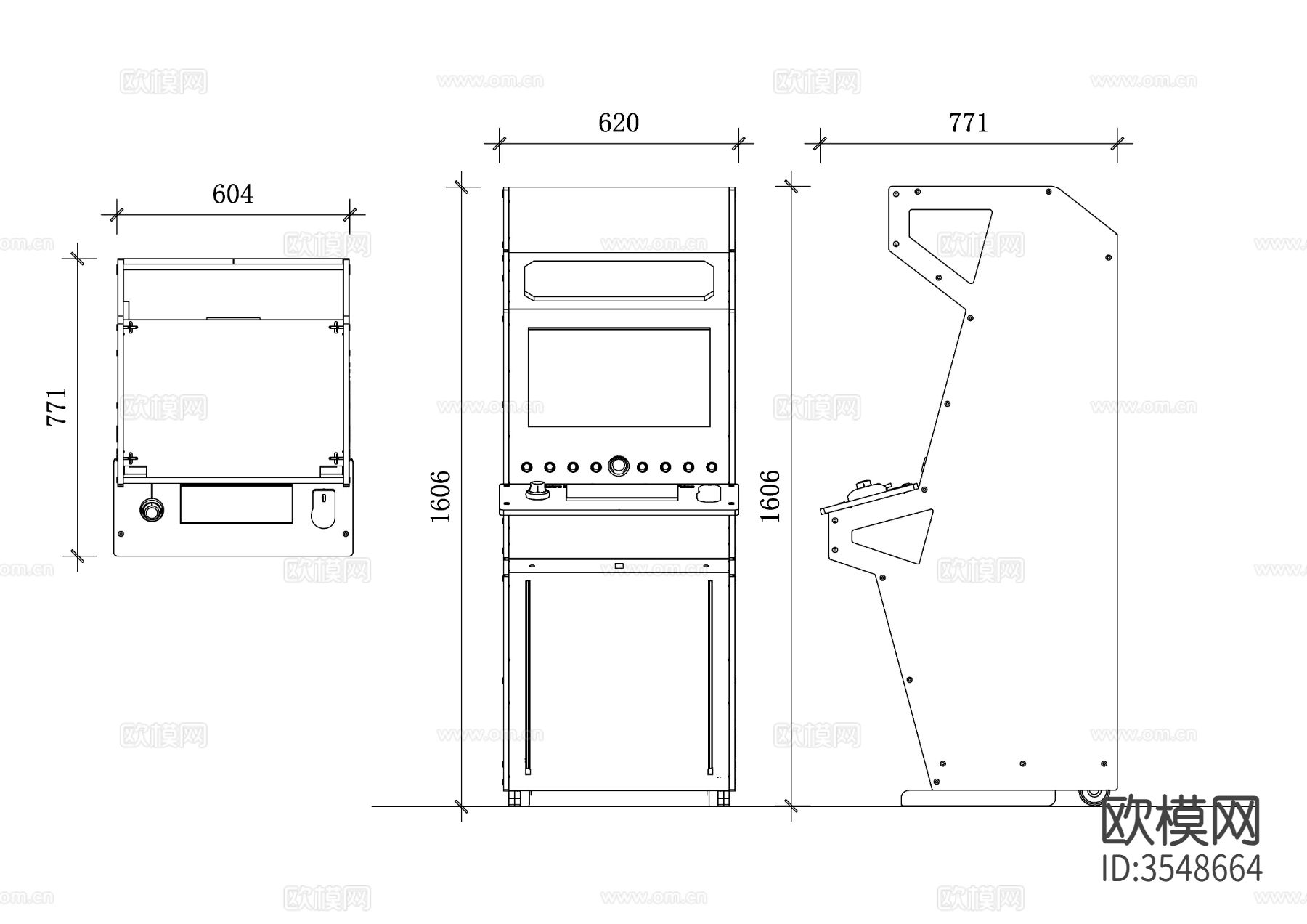 街机cad立面图下载