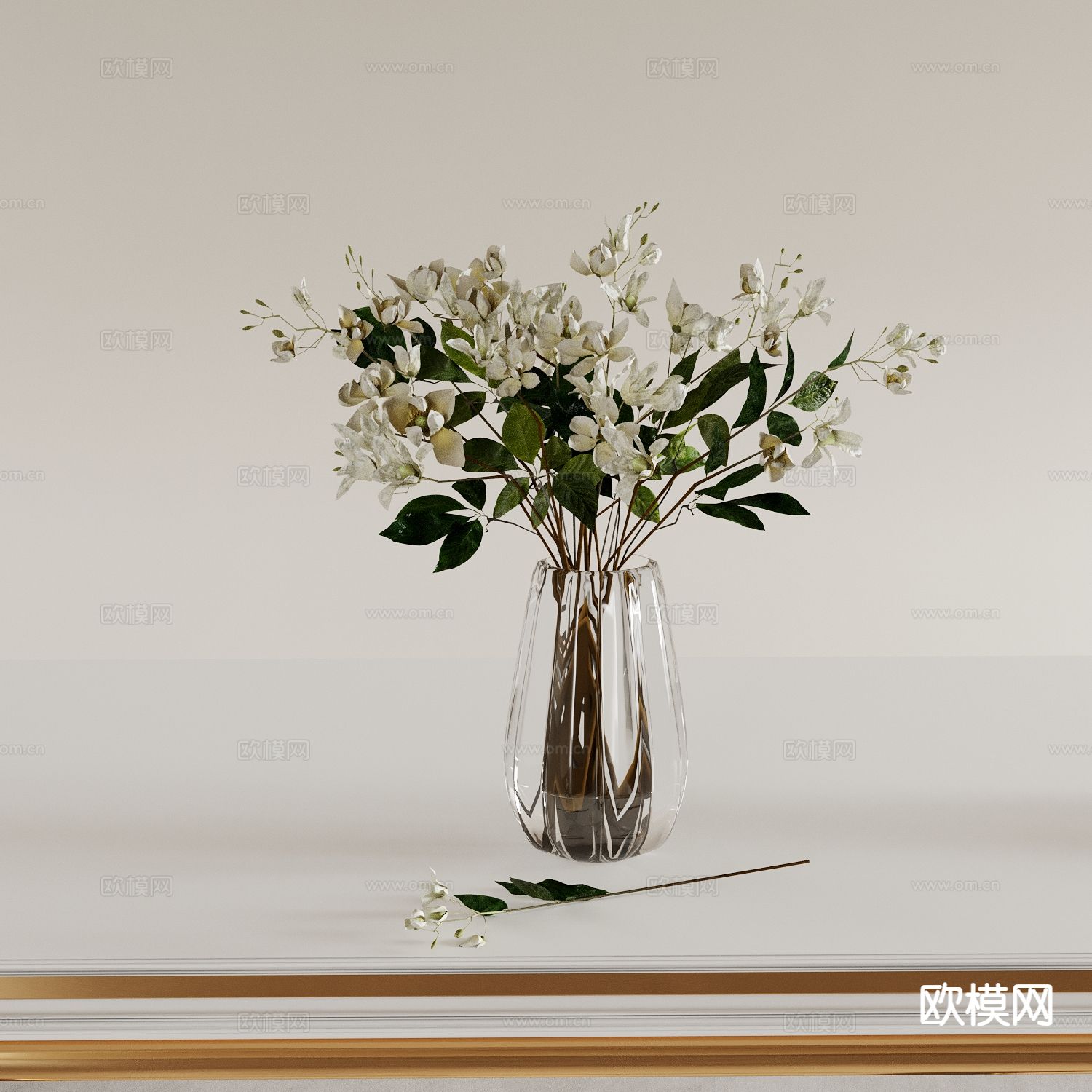 花瓶 花艺 花卉 插花3d模型