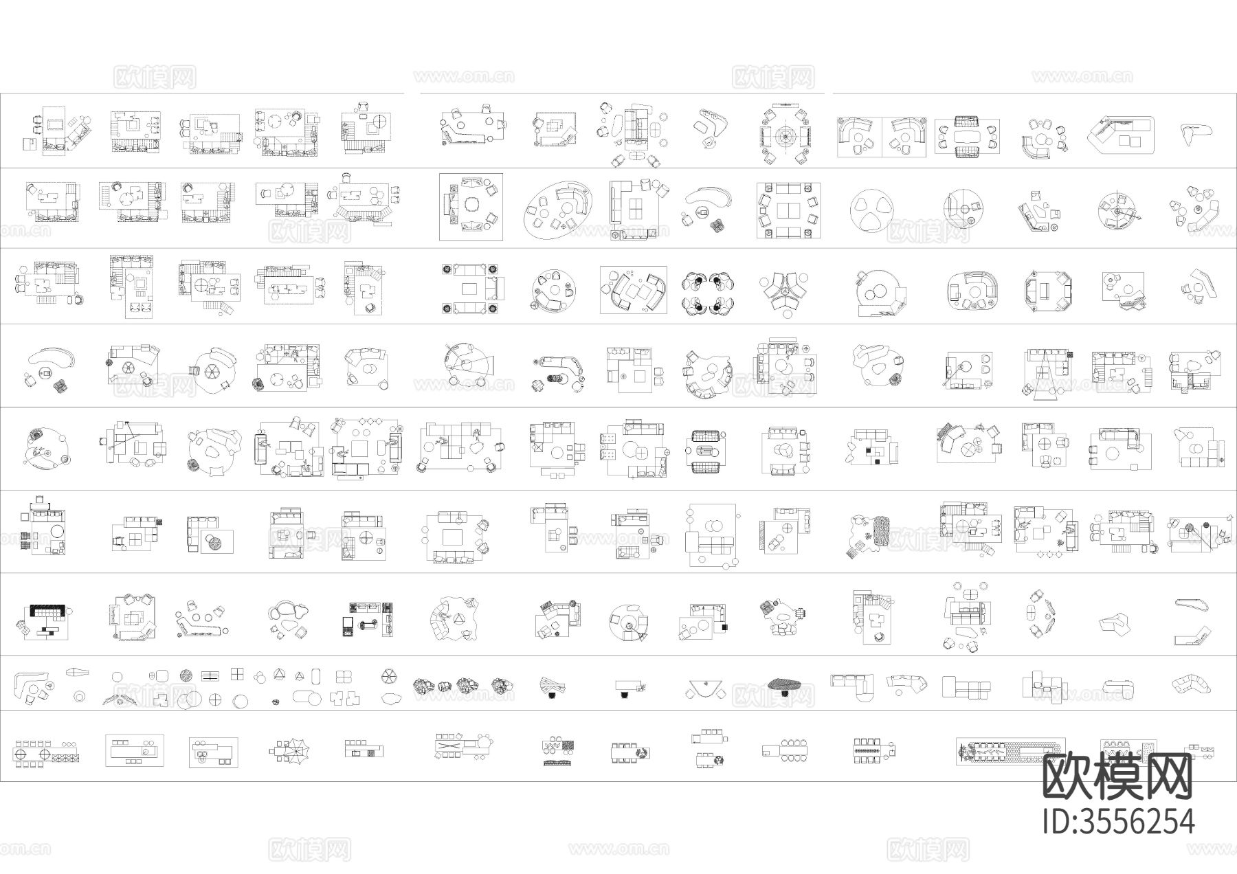 网红家具cad图库下载（渲染图1）