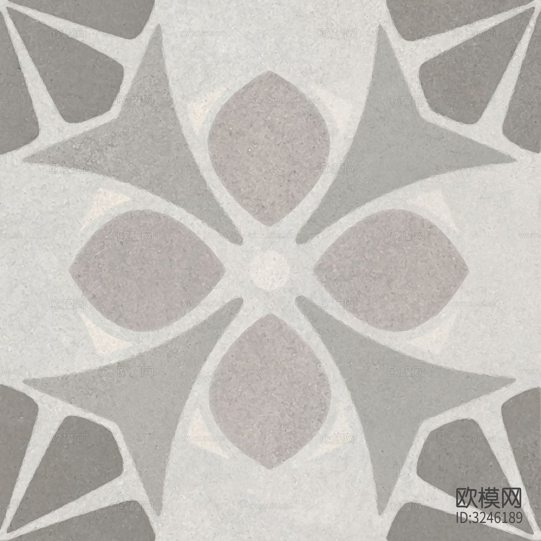 灰色现代简约花砖贴图下载