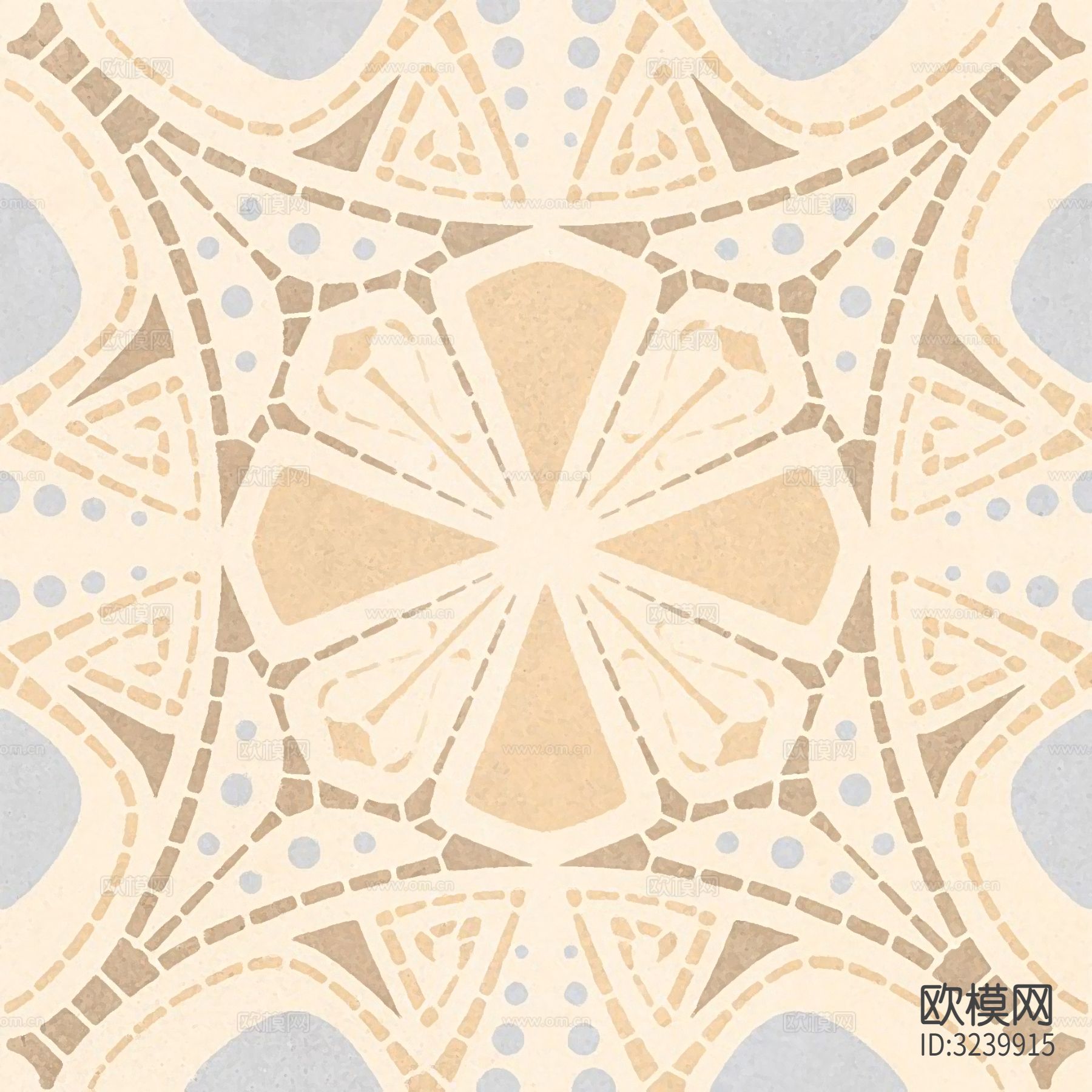 米色现代简约花砖贴图下载