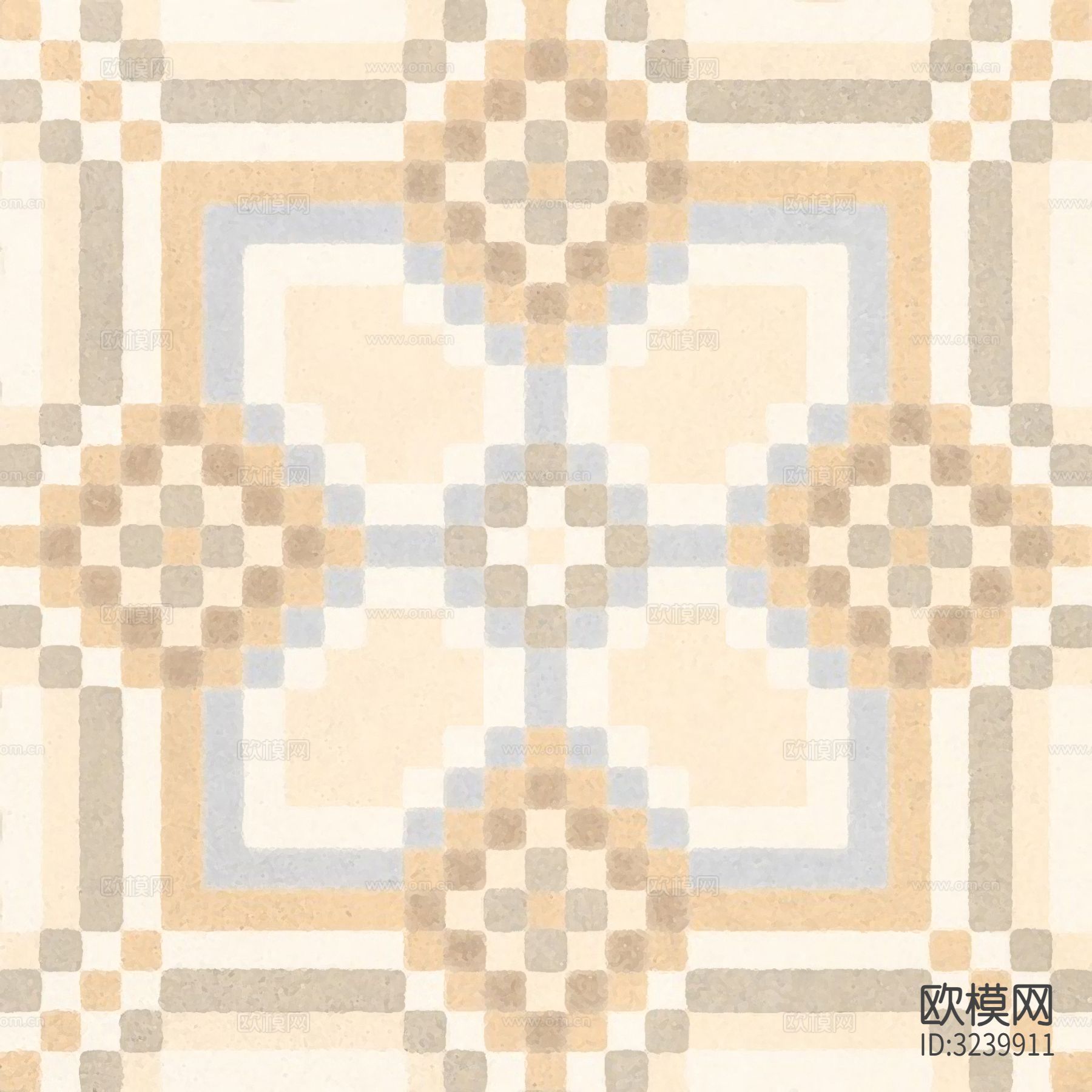 米色现代简约花砖贴图下载