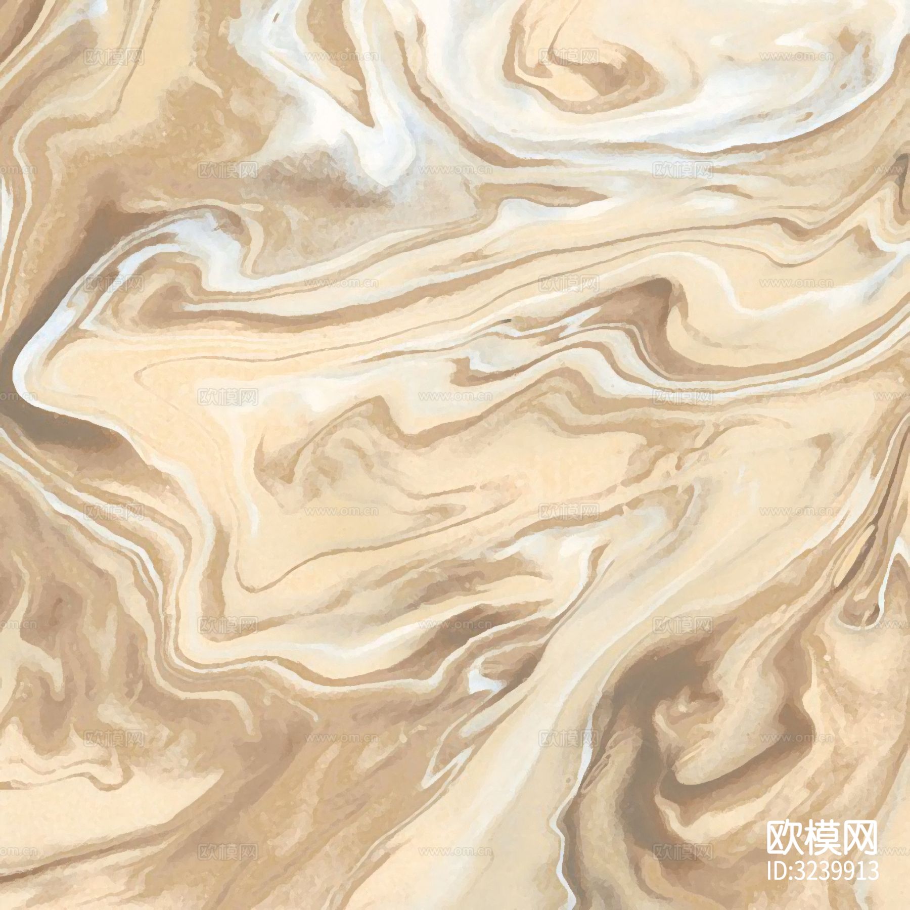 米色现代简约花砖贴图下载（渲染图3）