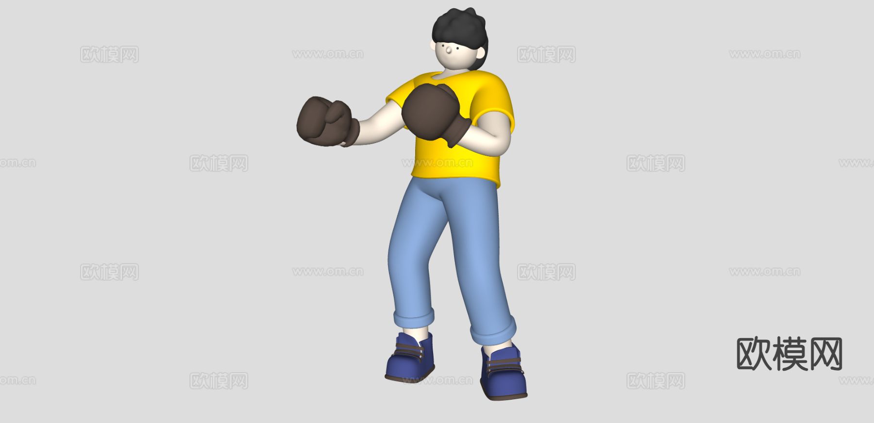 动漫人物 卡通角色su模型下载（渲染图1）